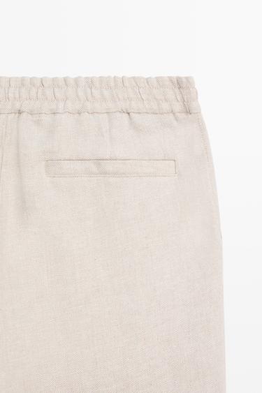 100% linen textured co-ord pants — CREAM 7