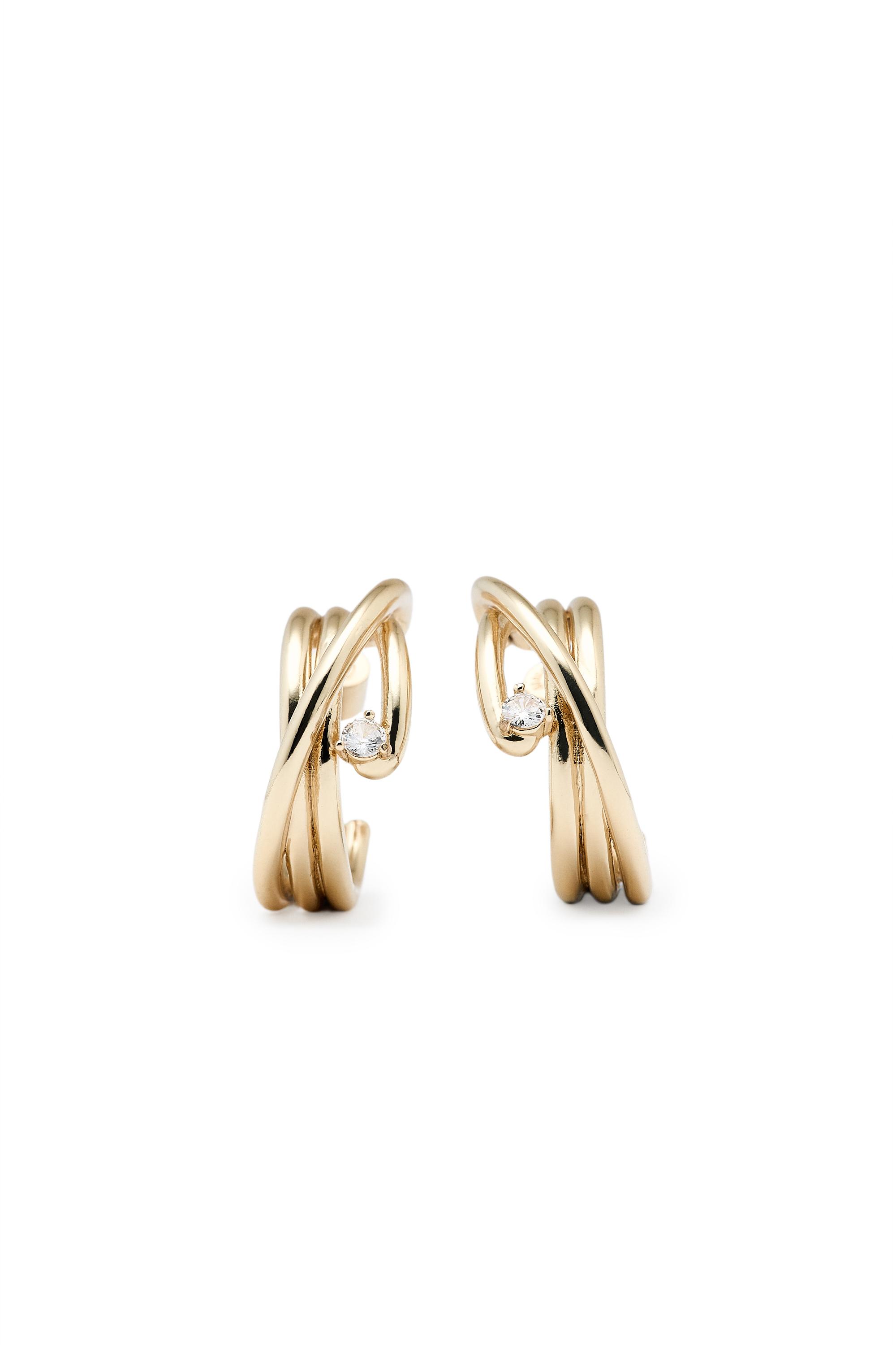 Shimmery hoop earrings — GOLDEN