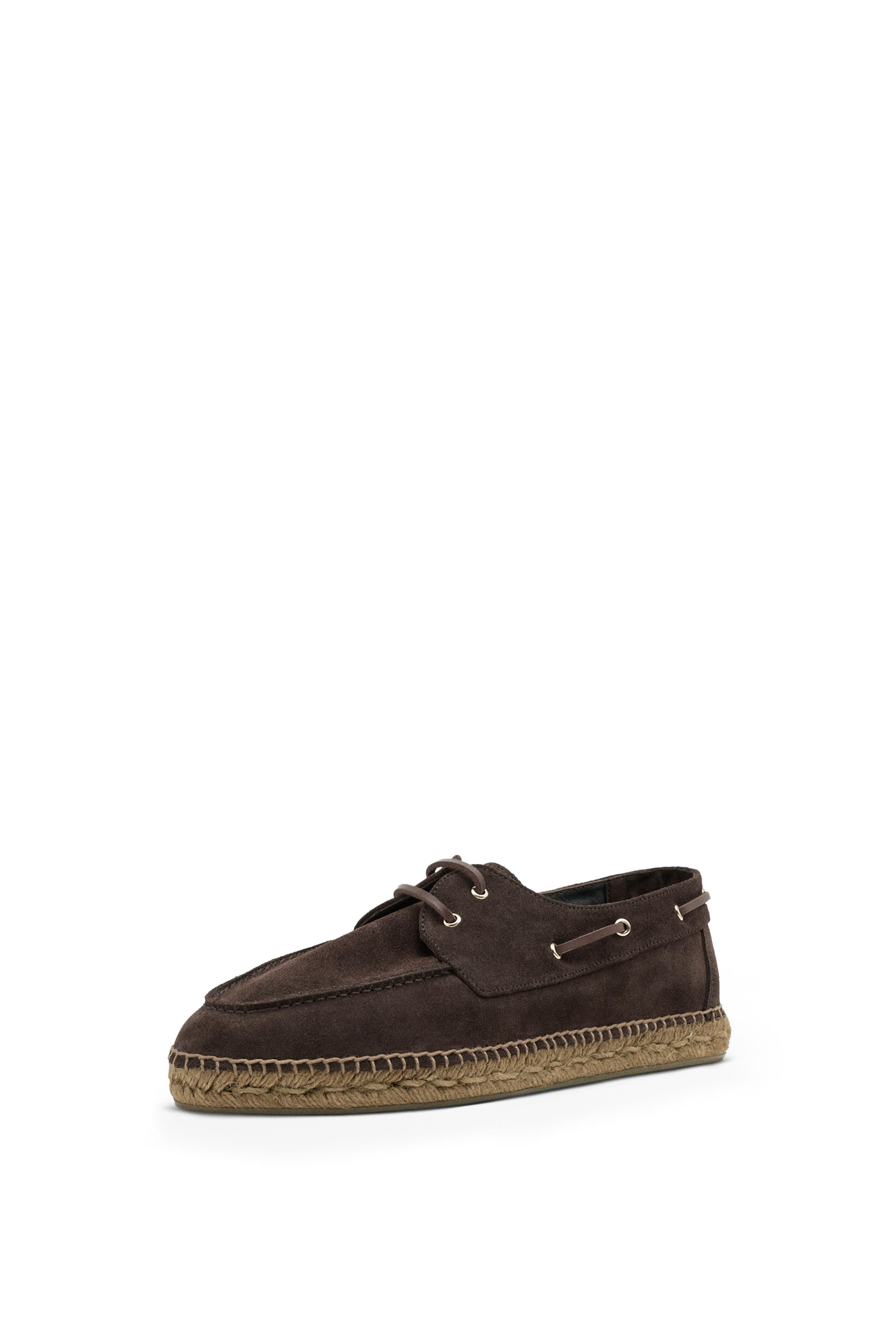 Jute sole deck shoes — BROWN