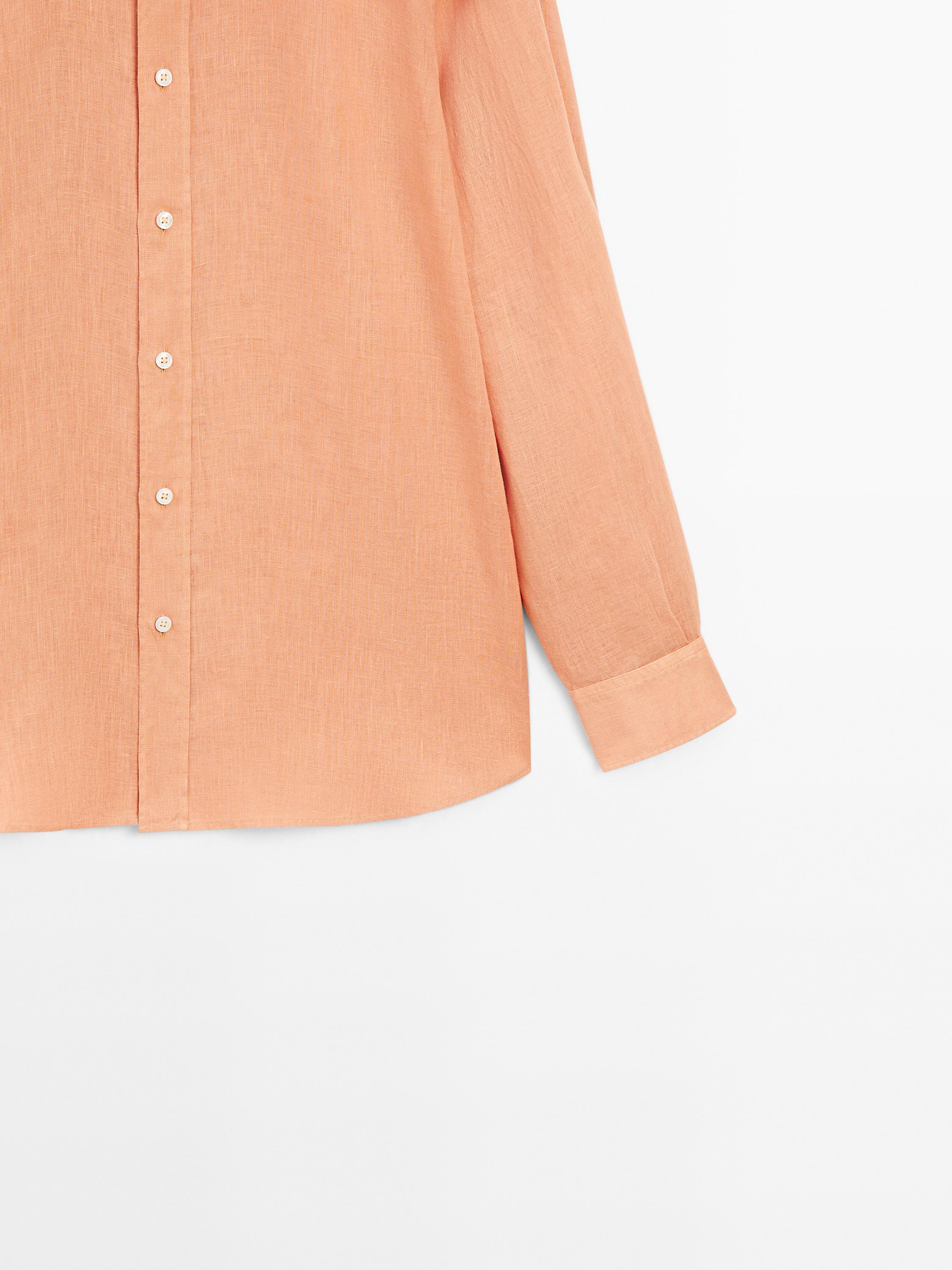 Regular fit 100% linen shirt