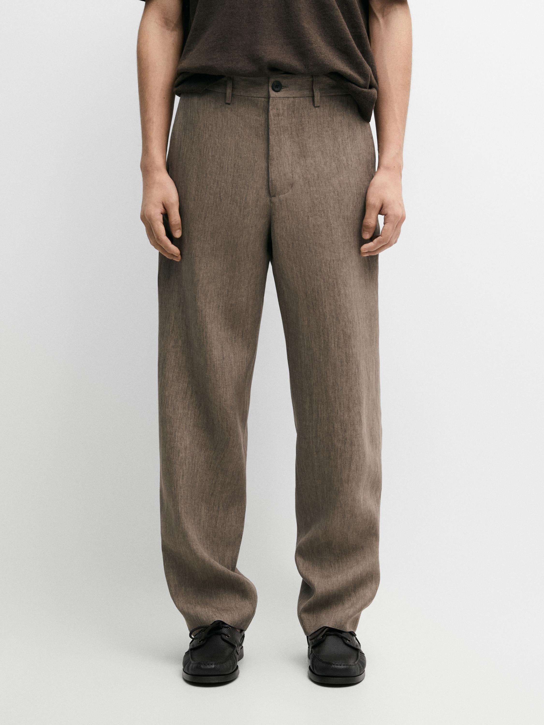 Linen suit trousers