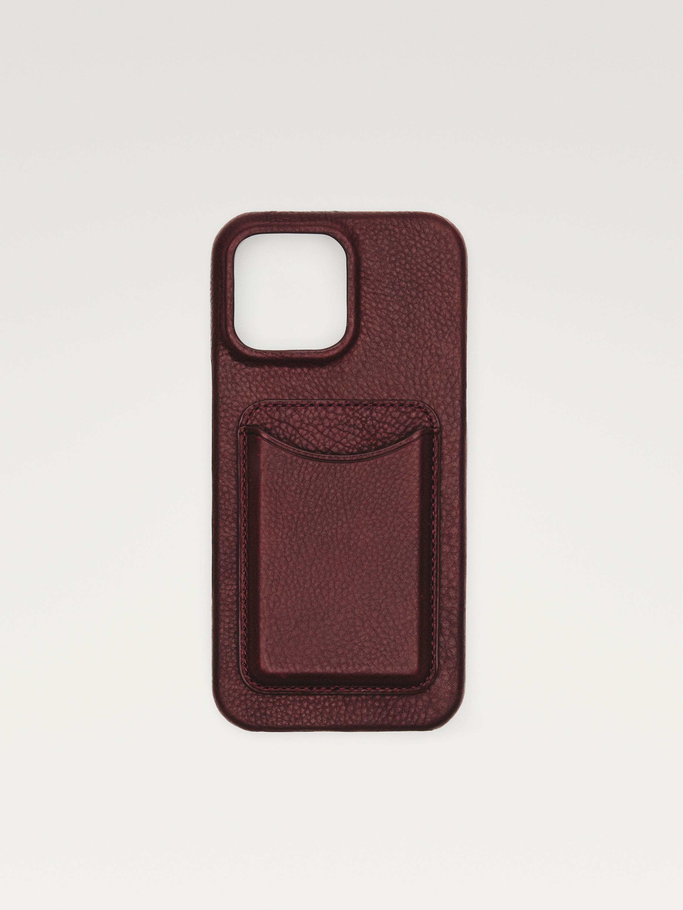 Nappa leather iPhone 16 Pro Max case — RED