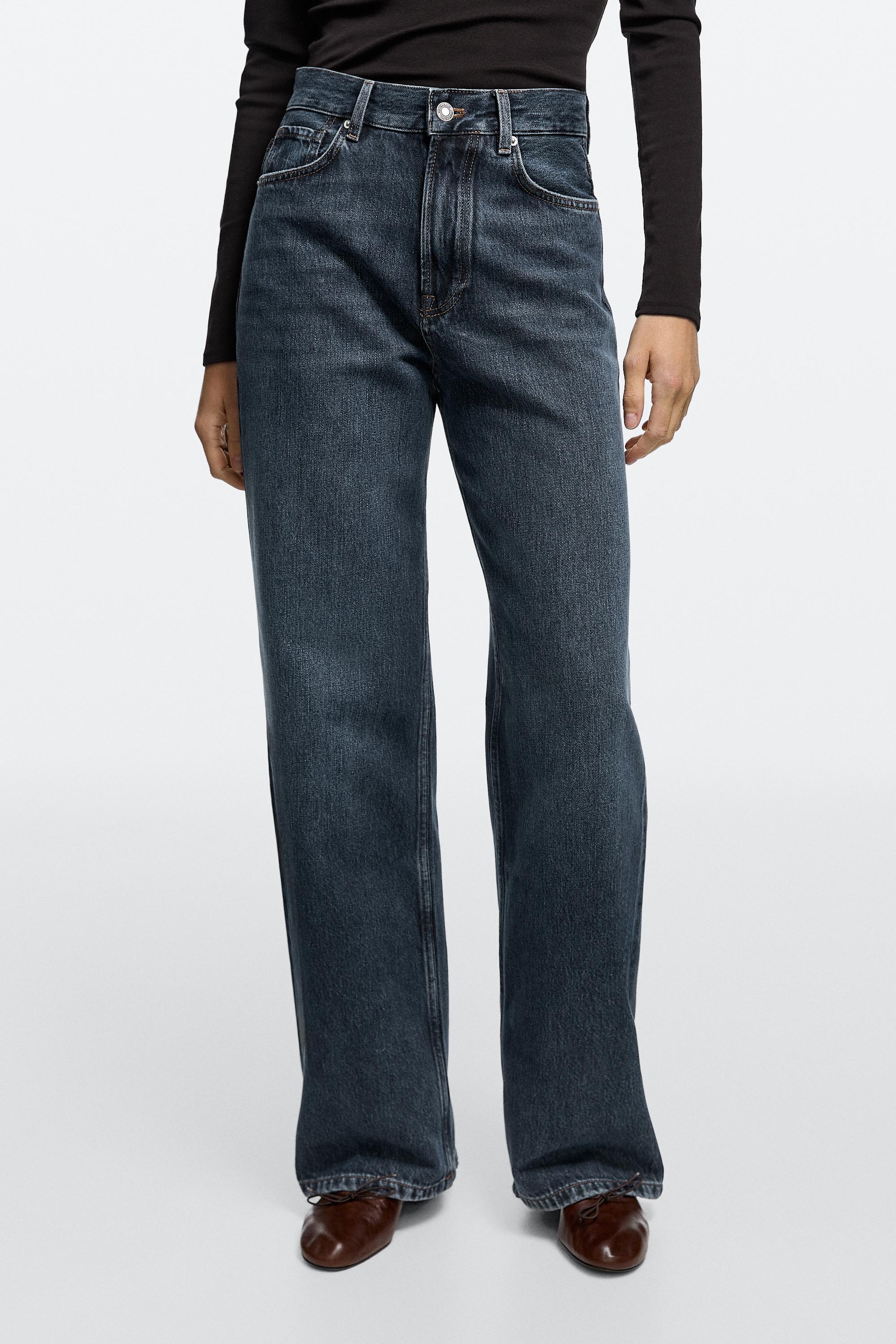 Wide-Leg-Jeans mit hohem Bund