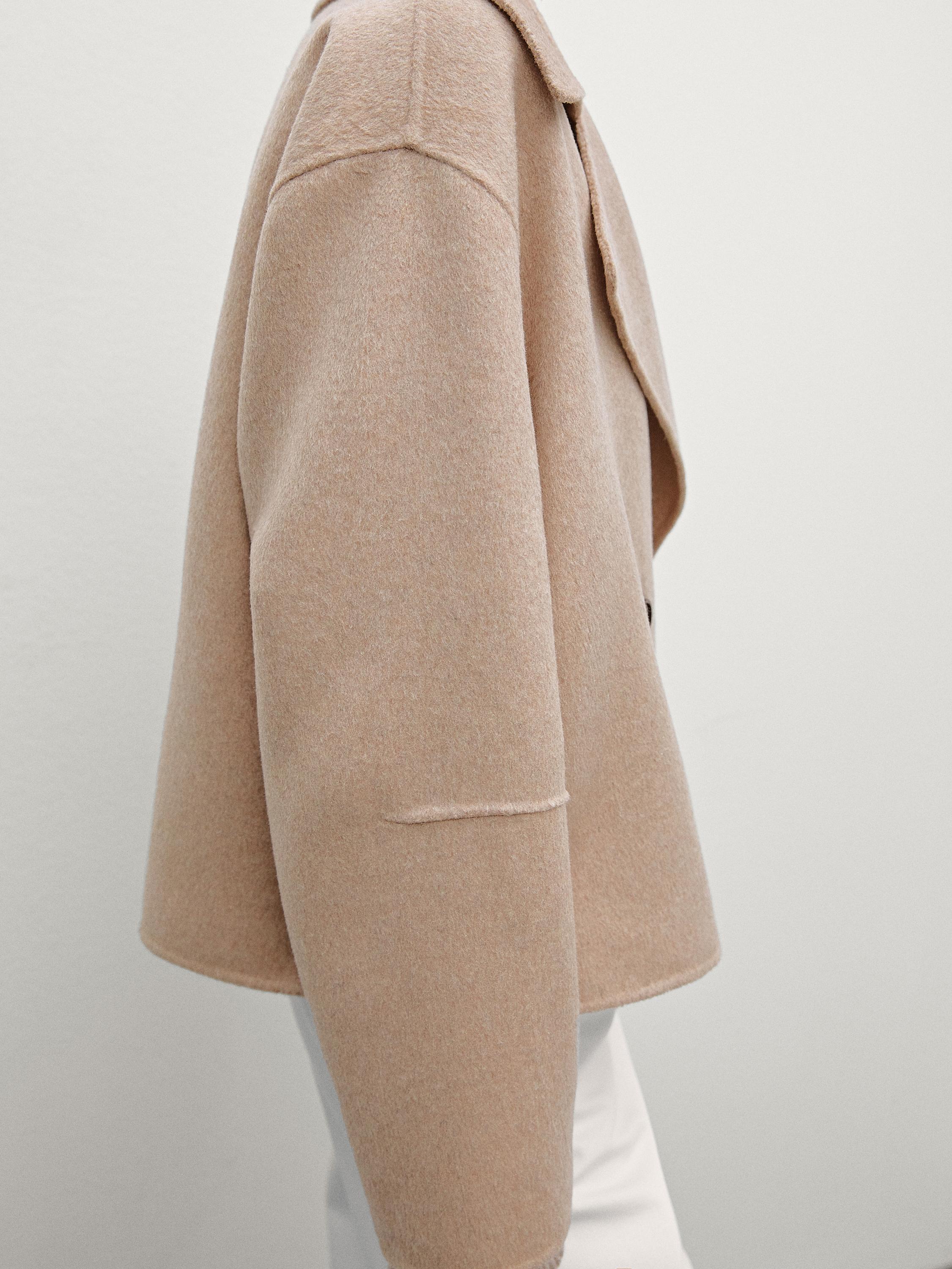 Cropped wool blend jacket