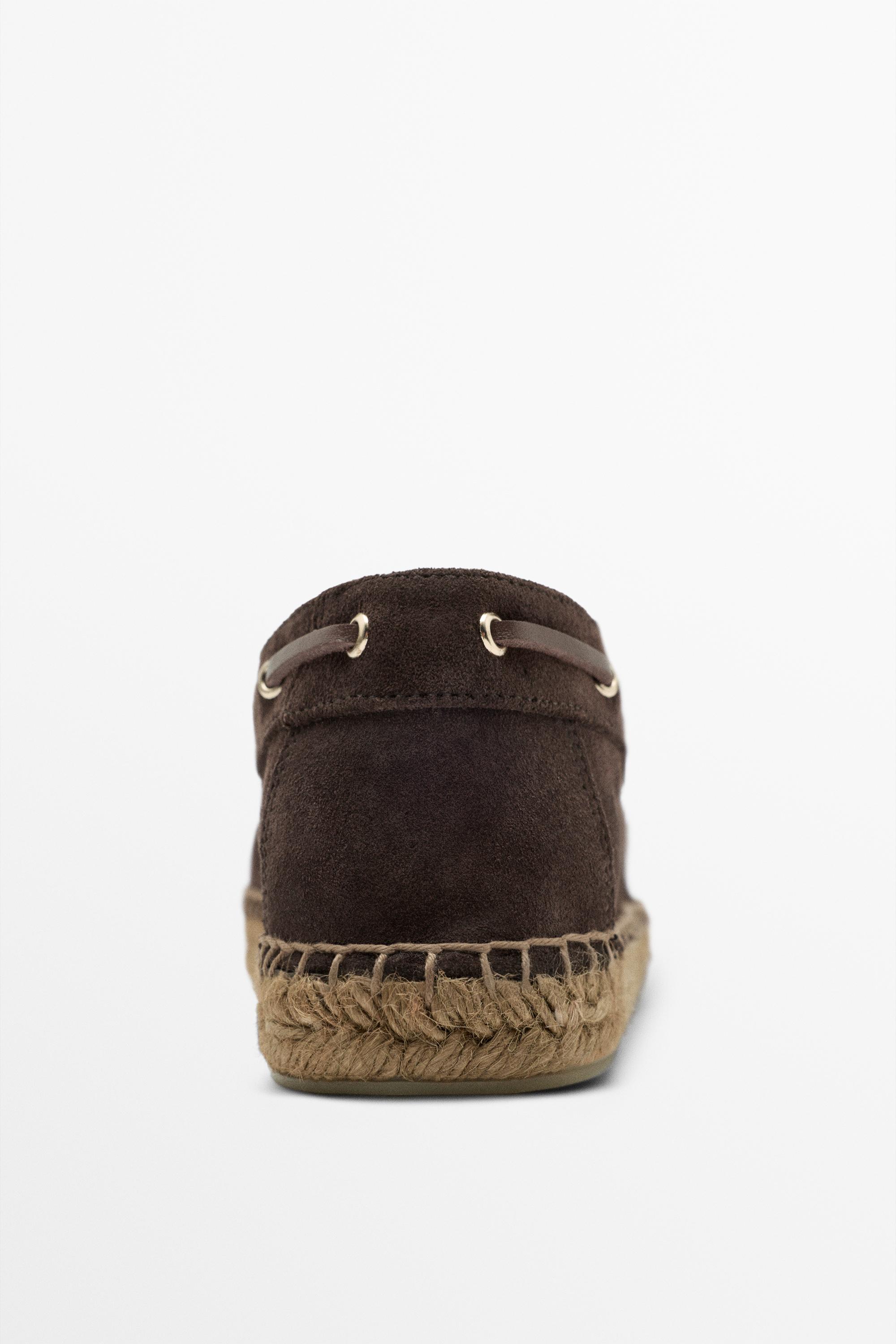 Jute sole deck shoes — BROWN