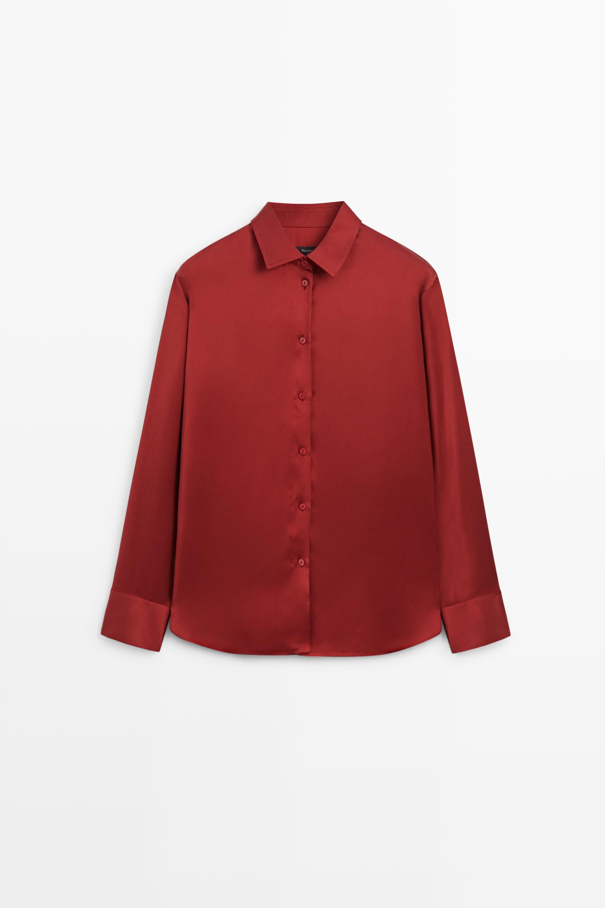 Flowing satin shirt
