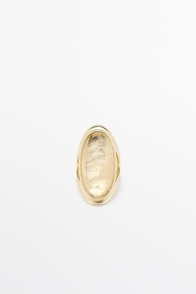 Oval Quartz Ring — GOLDEN