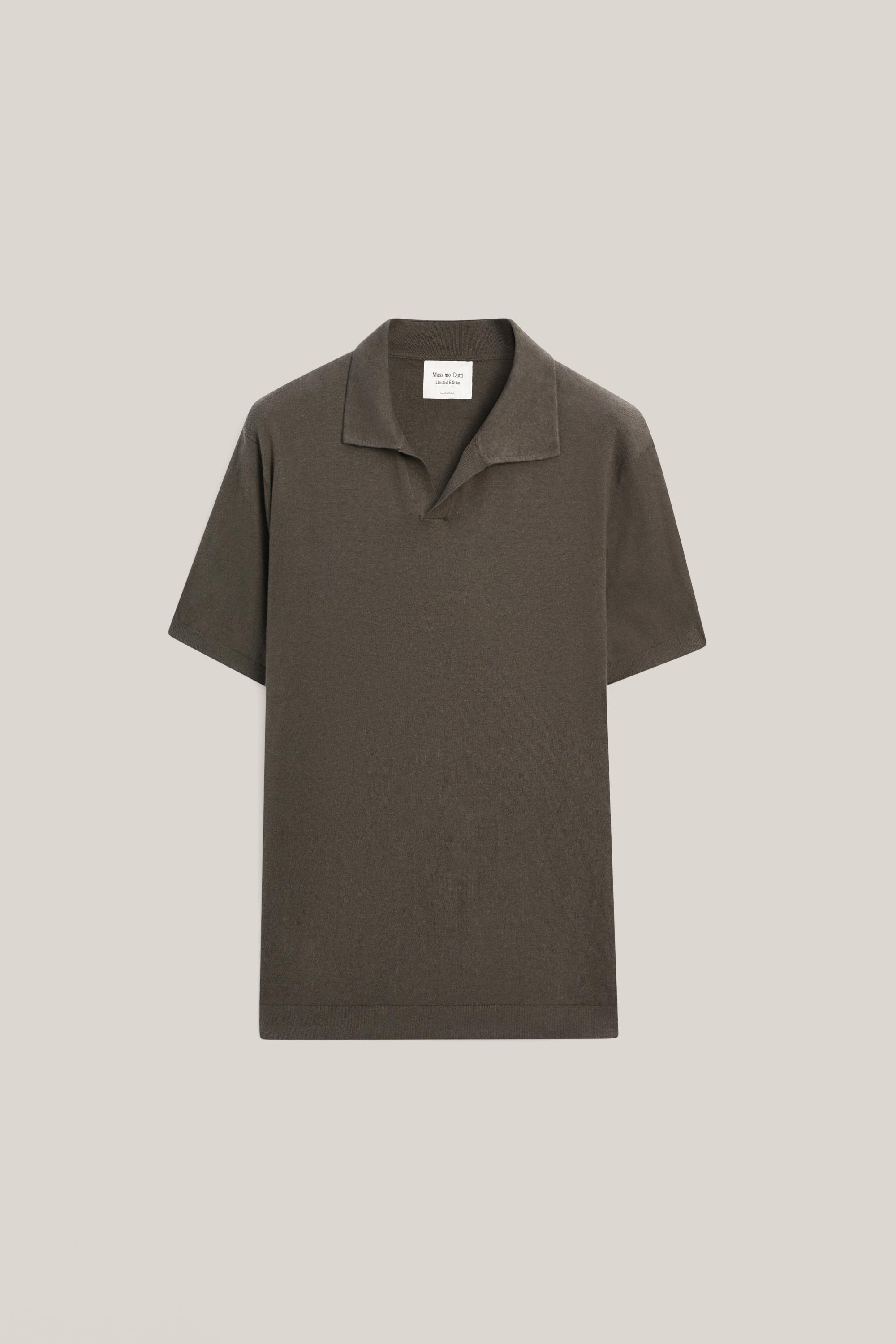 Pull polo en maille de coton et lin - LIMITED EDITION