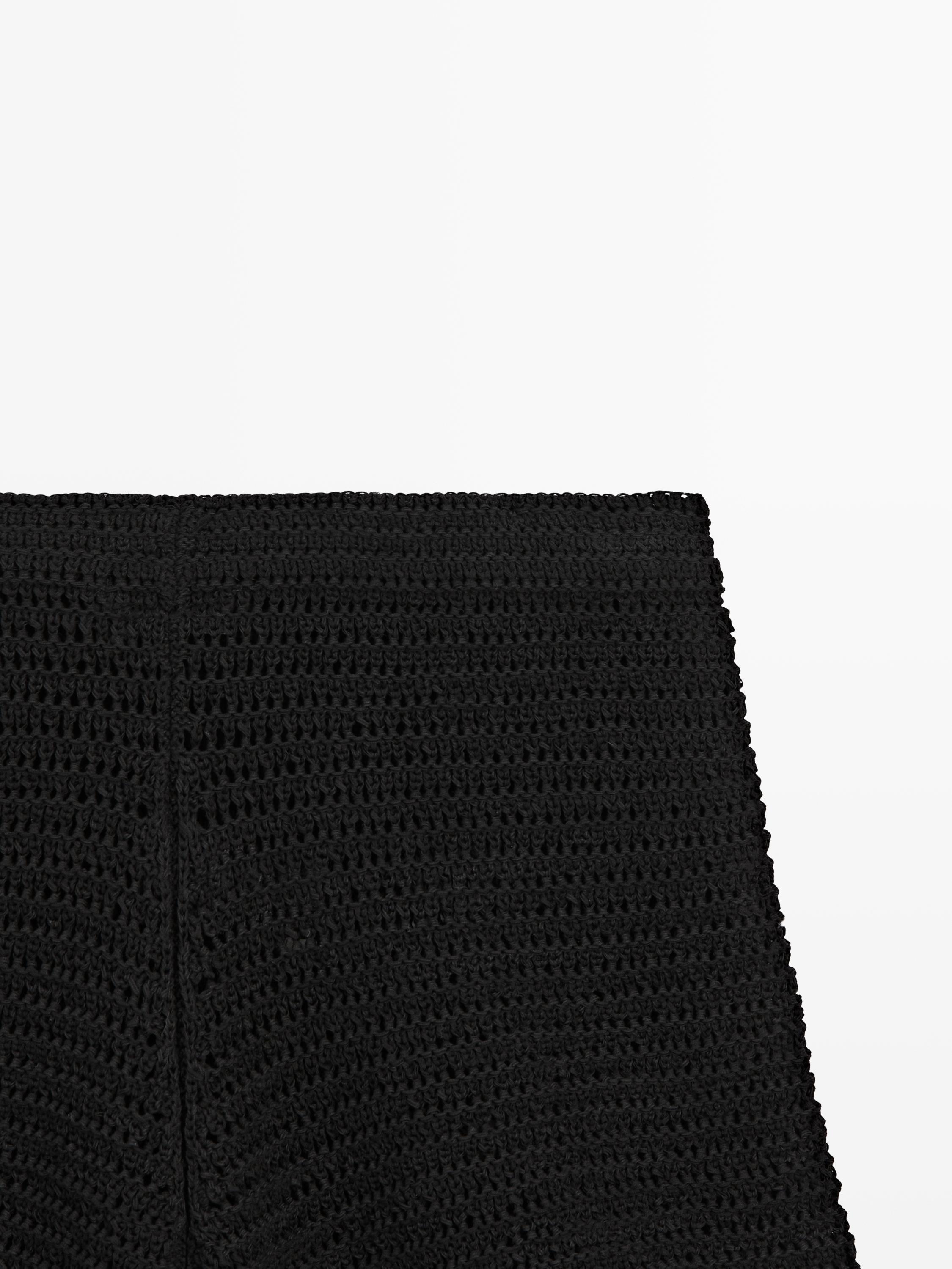 Short cotton blend knit Bermuda shorts — BLACK