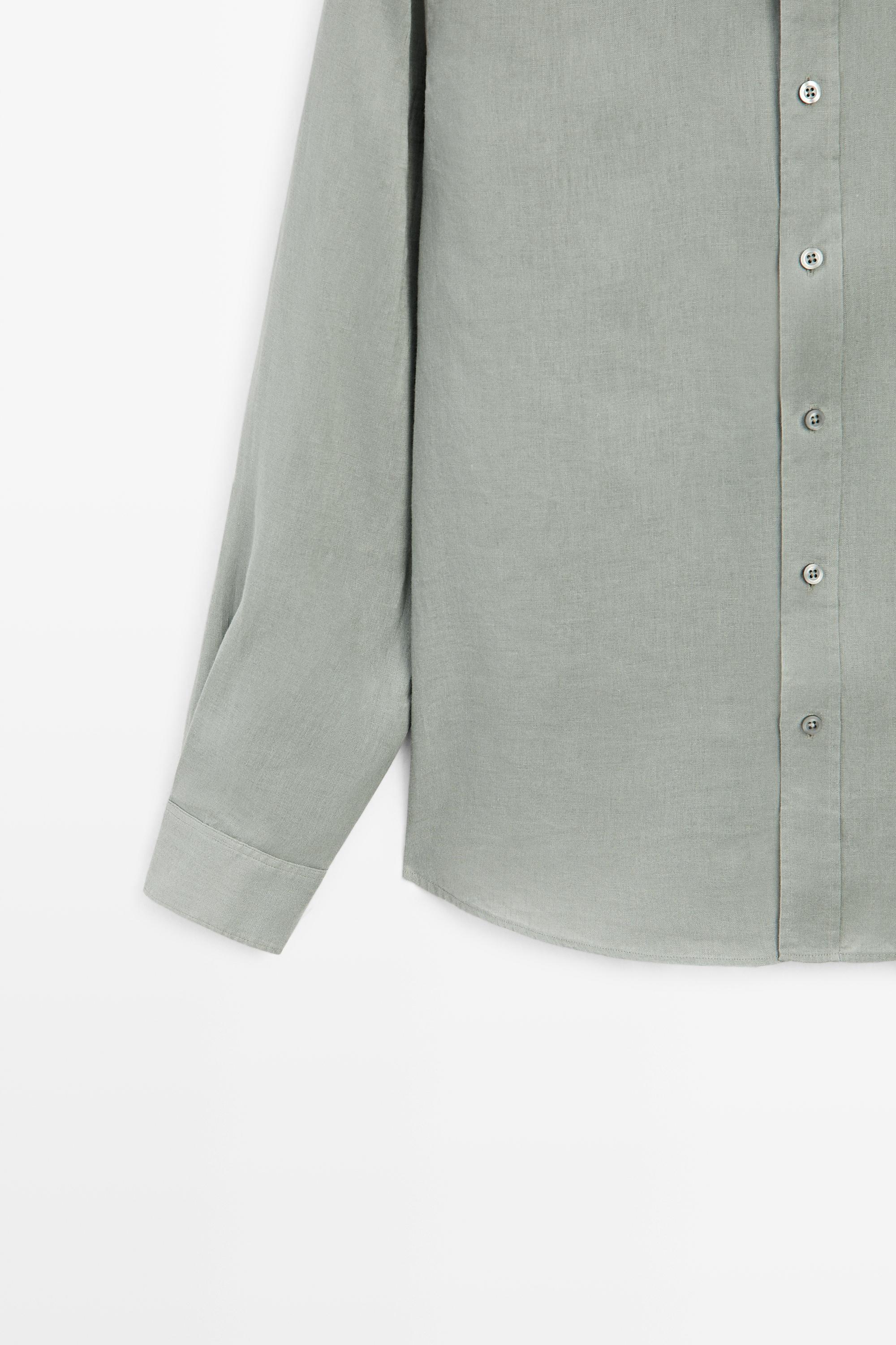 Slim fit 100% linen shirt — MOSS