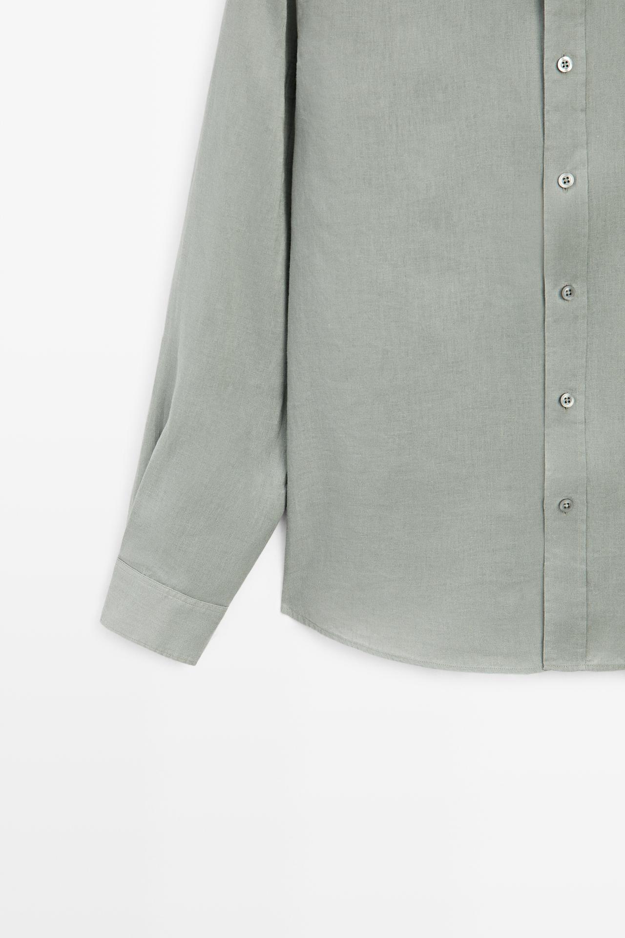 Slim fit 100% linen shirt — MOSS