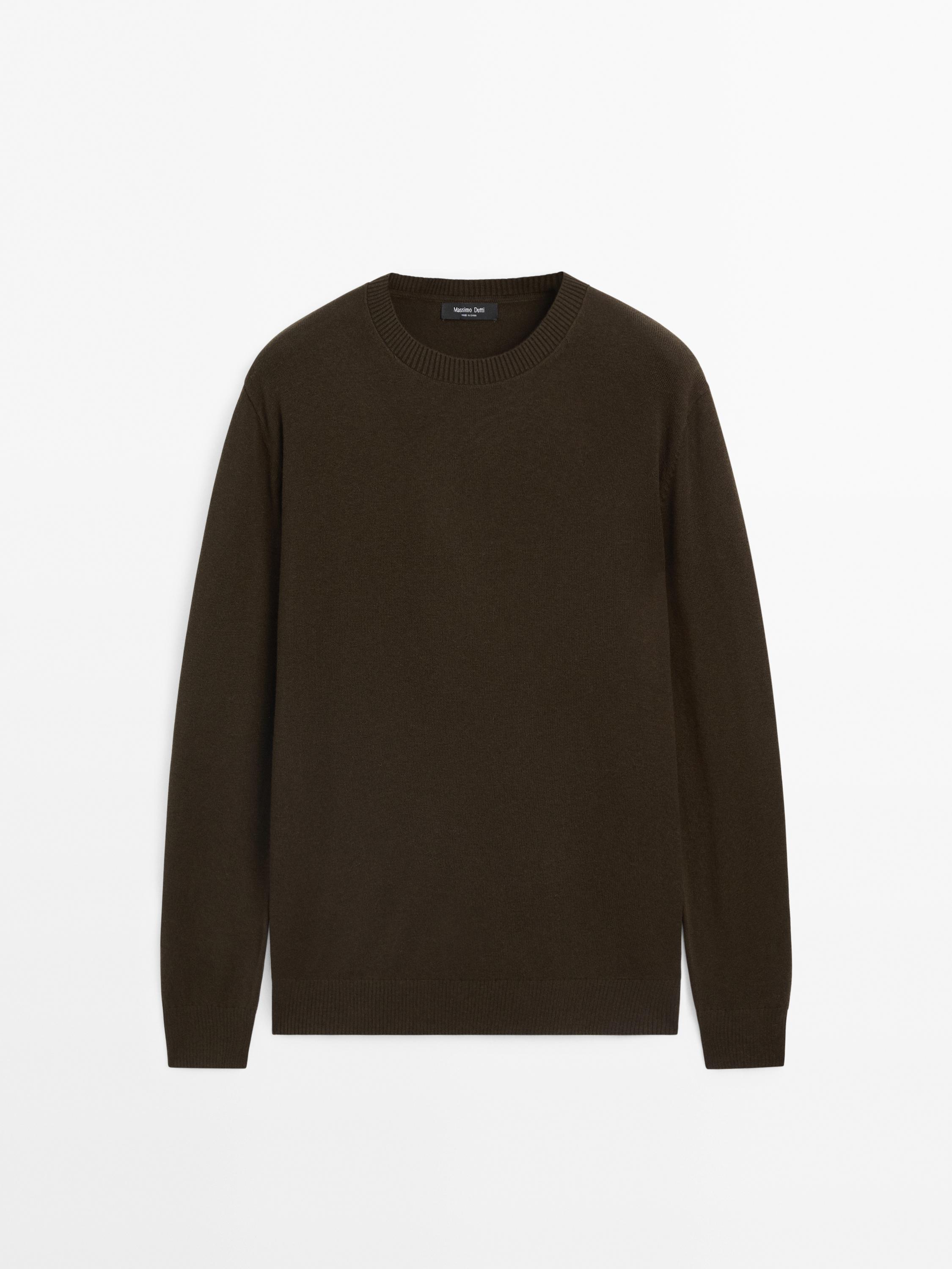 Cotton blend knit sweater