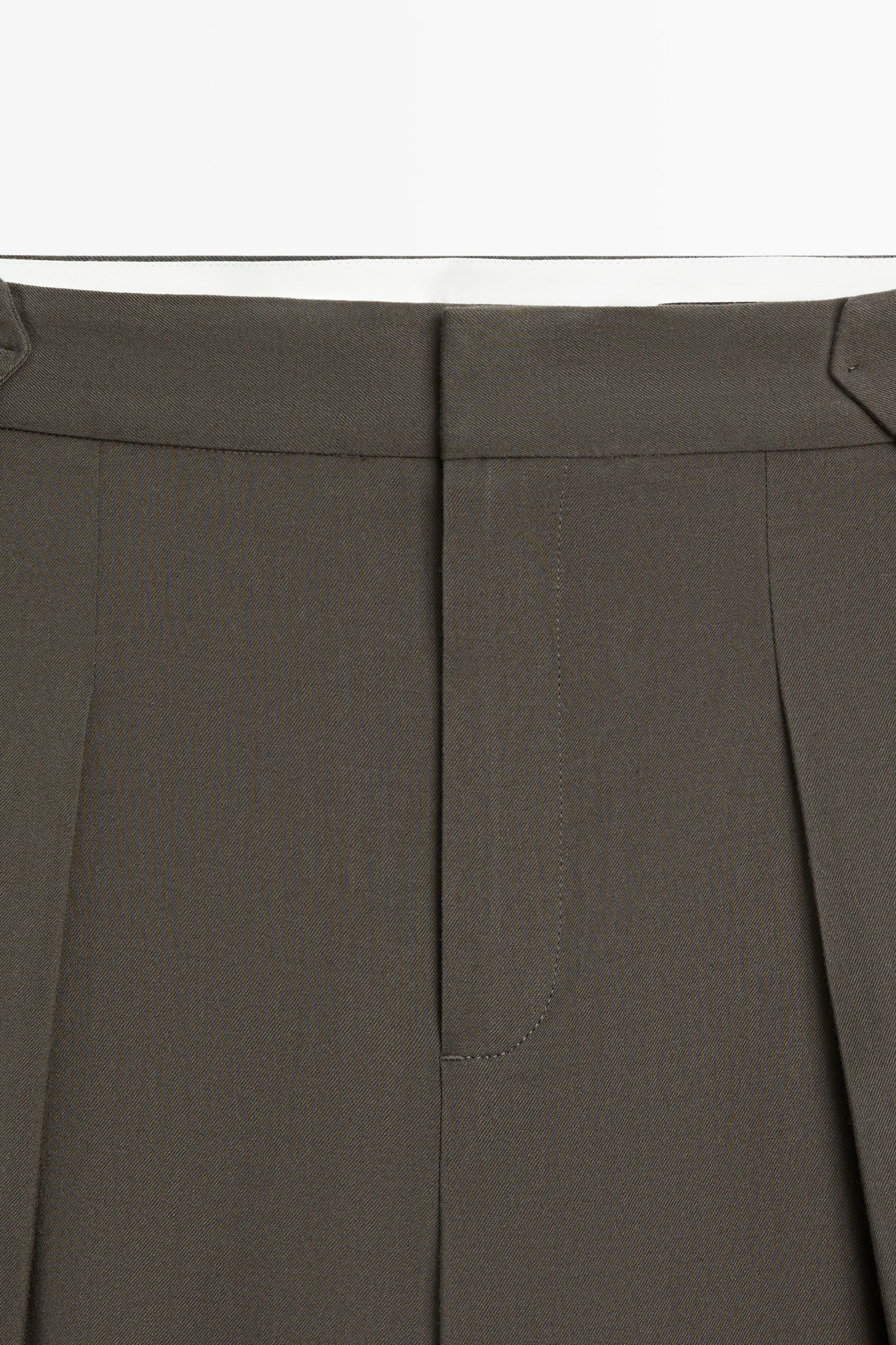 Massimo Dutti Pilili dökümlü geniş paça pantolon görsel 7