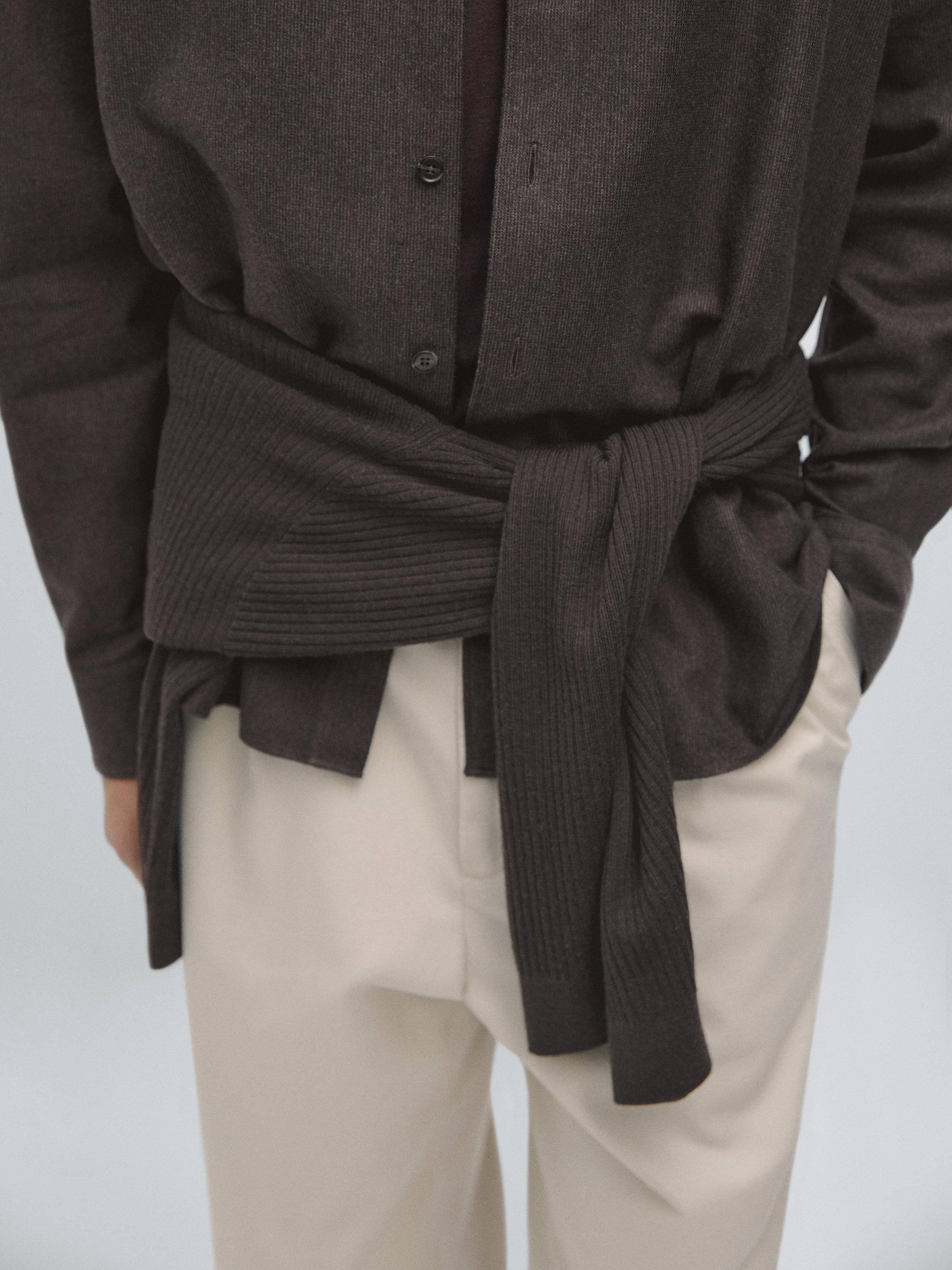 Kemeja melange bertekstur kotak-kotak regular fit