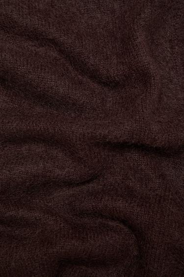 100% cashmere drawstring knit balaclava — AUBERGINE 3