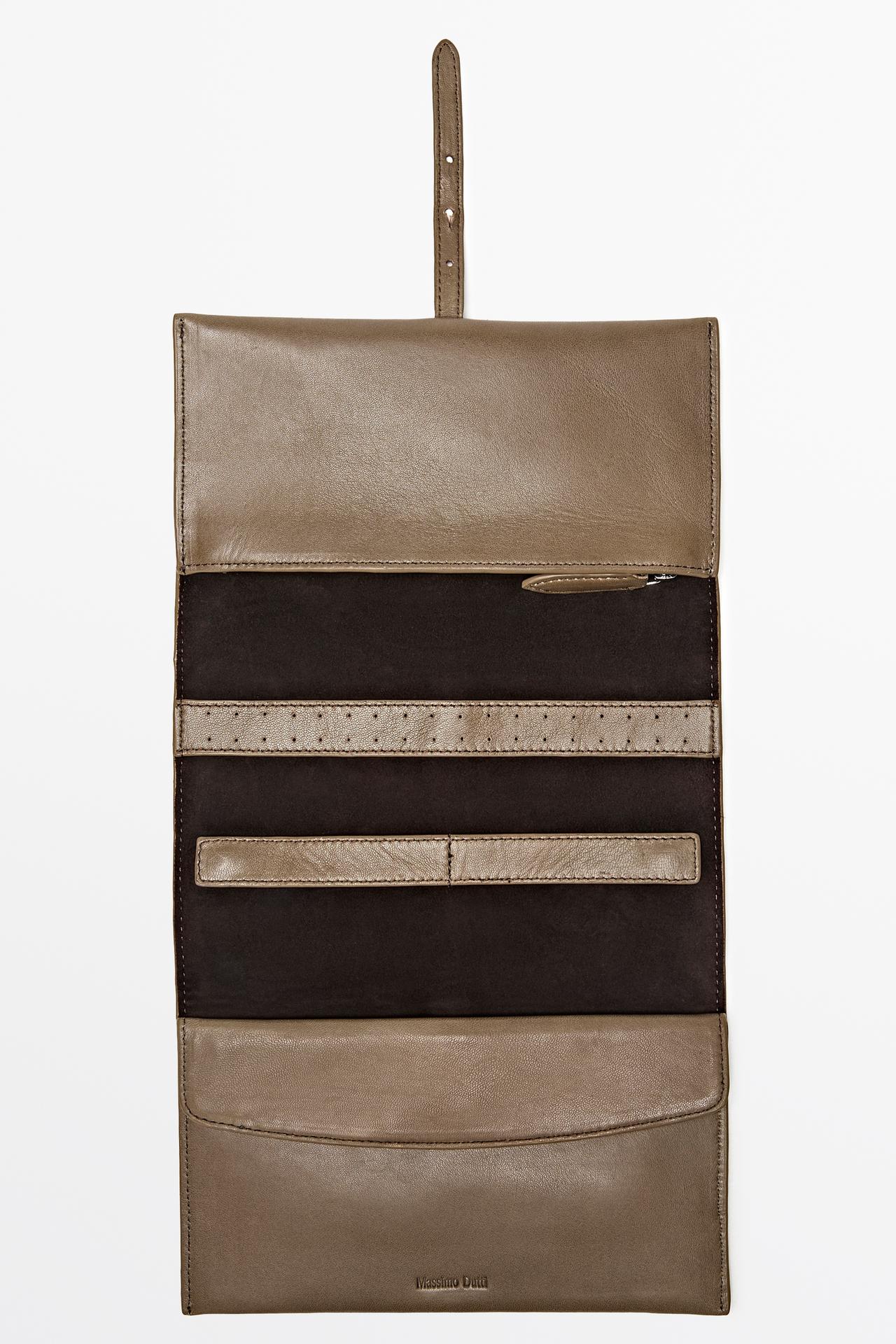 Nappa leather jewelry case — MOLE BROWN