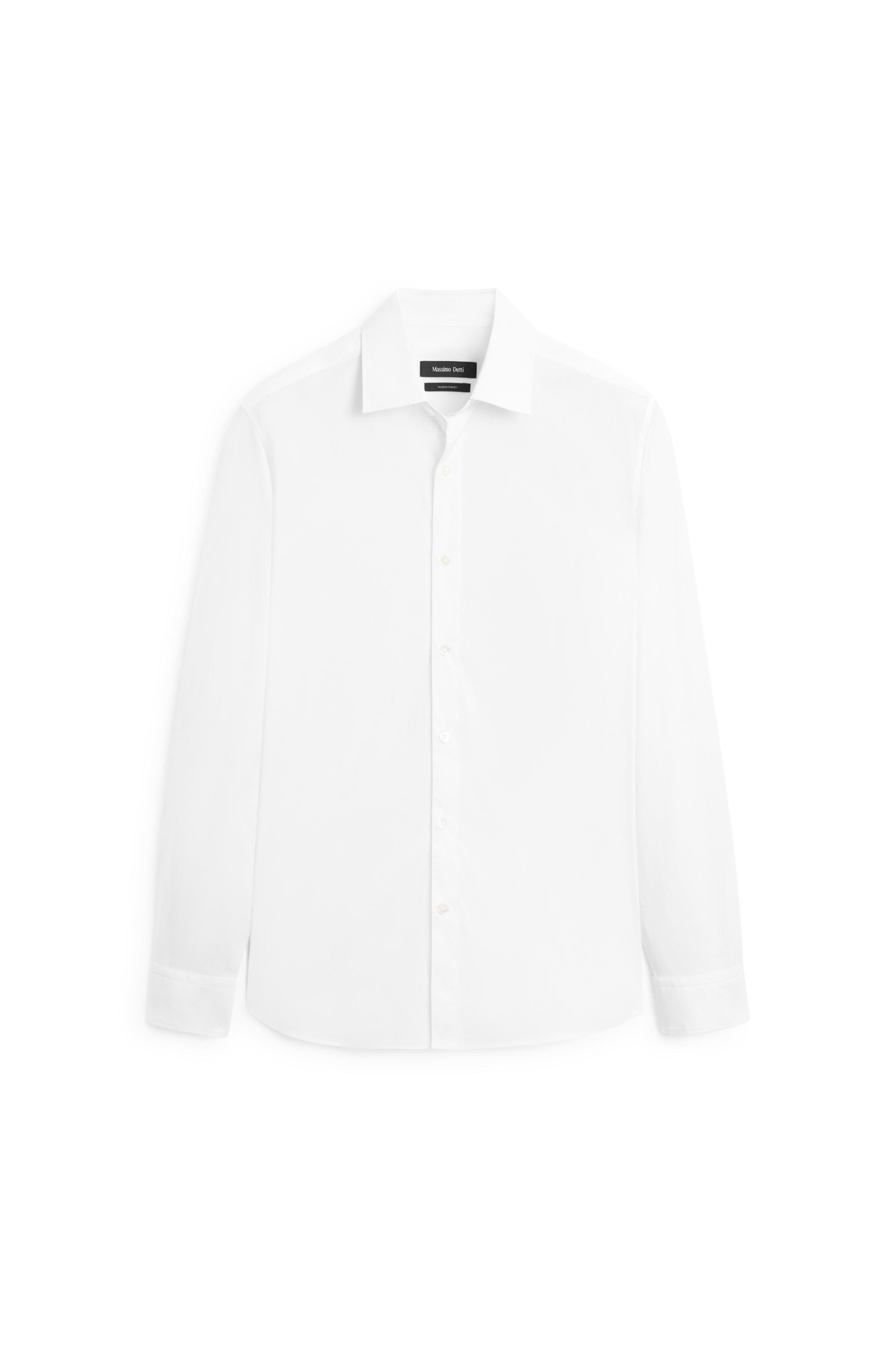 Slim fit stretch shirt — WHITE