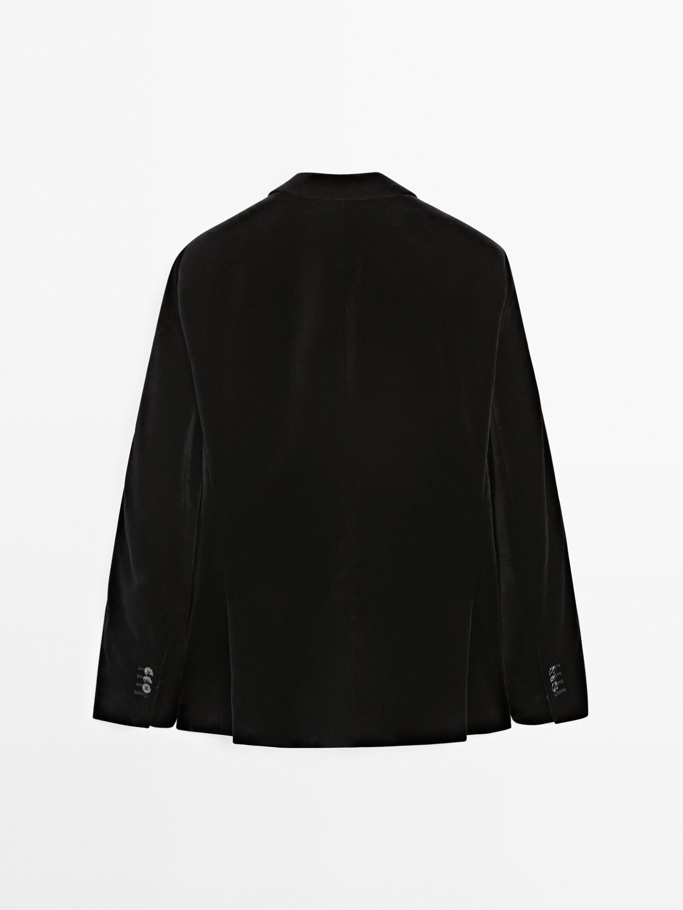 Blazer en velours de coton mélangé