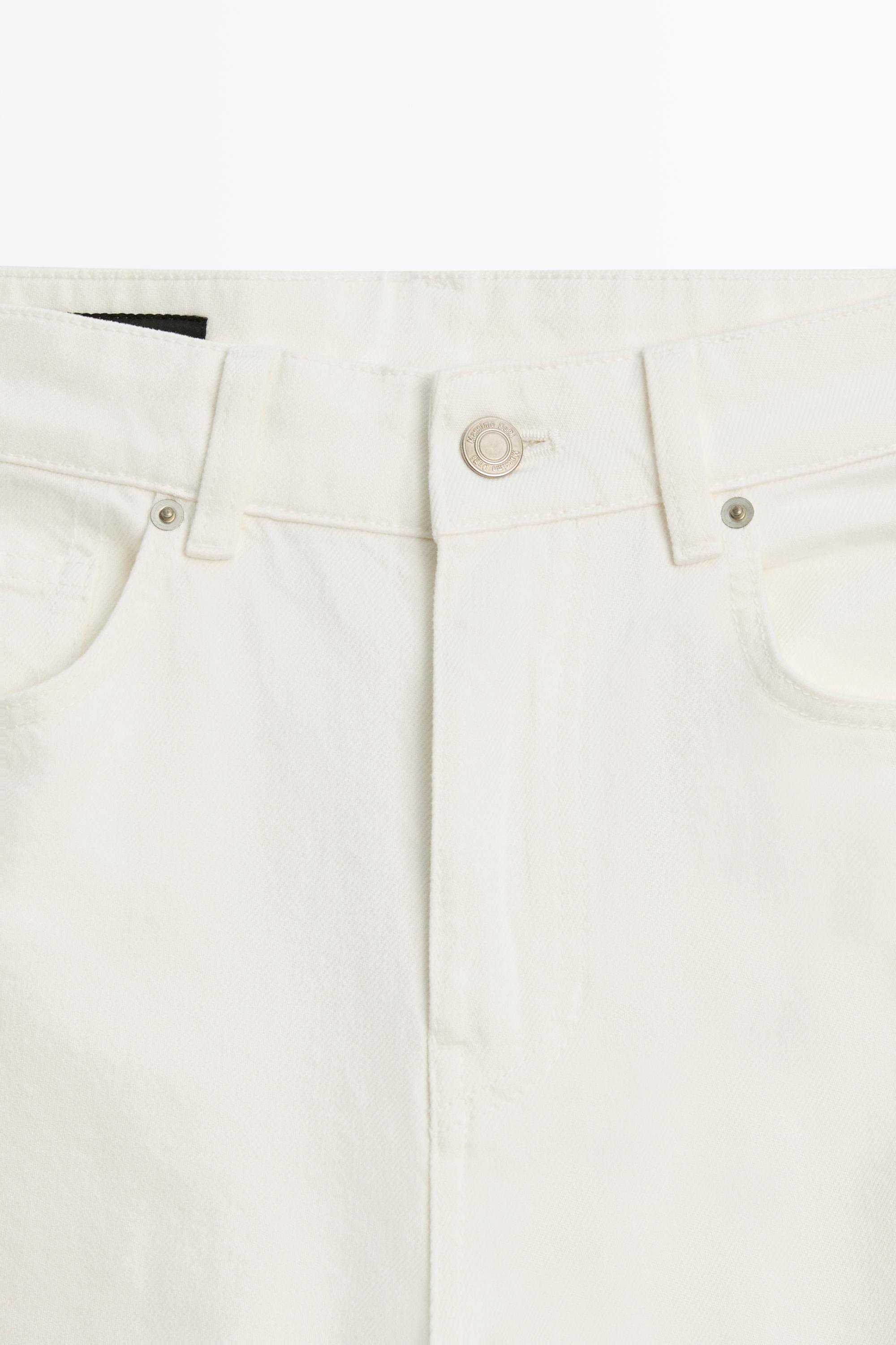 High-waist barrel fit jeans — Off white