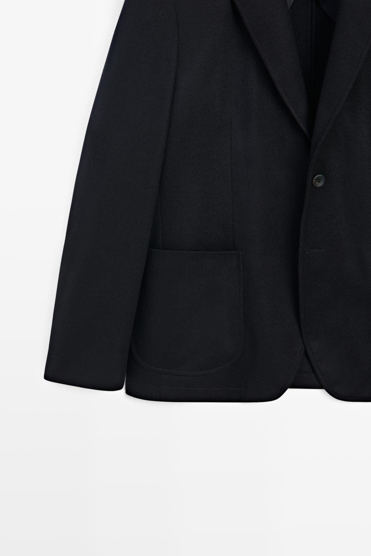 100% wool suit blazer — NAVY BLUE
