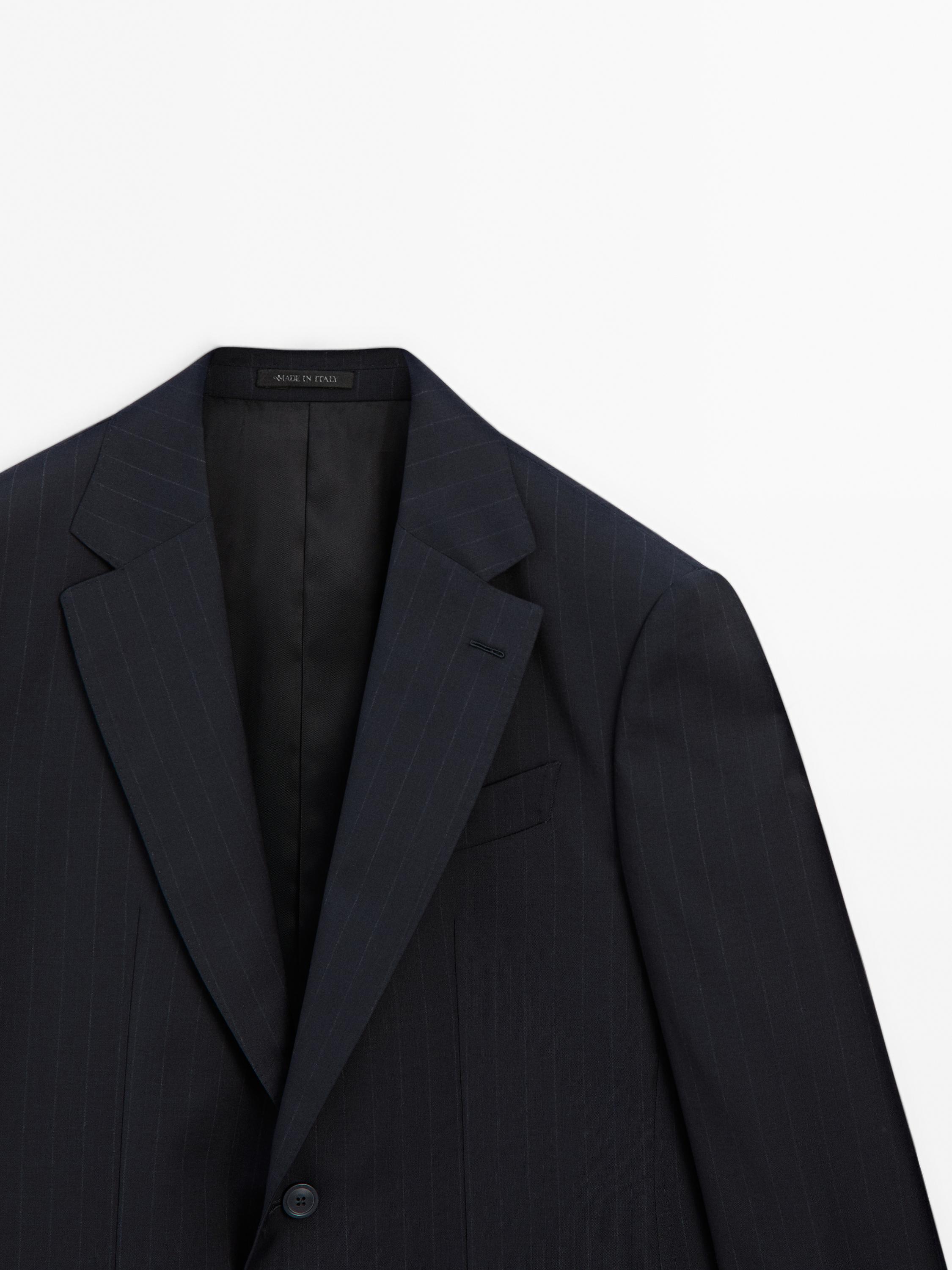 Veste de costume à rayures tennis en laine