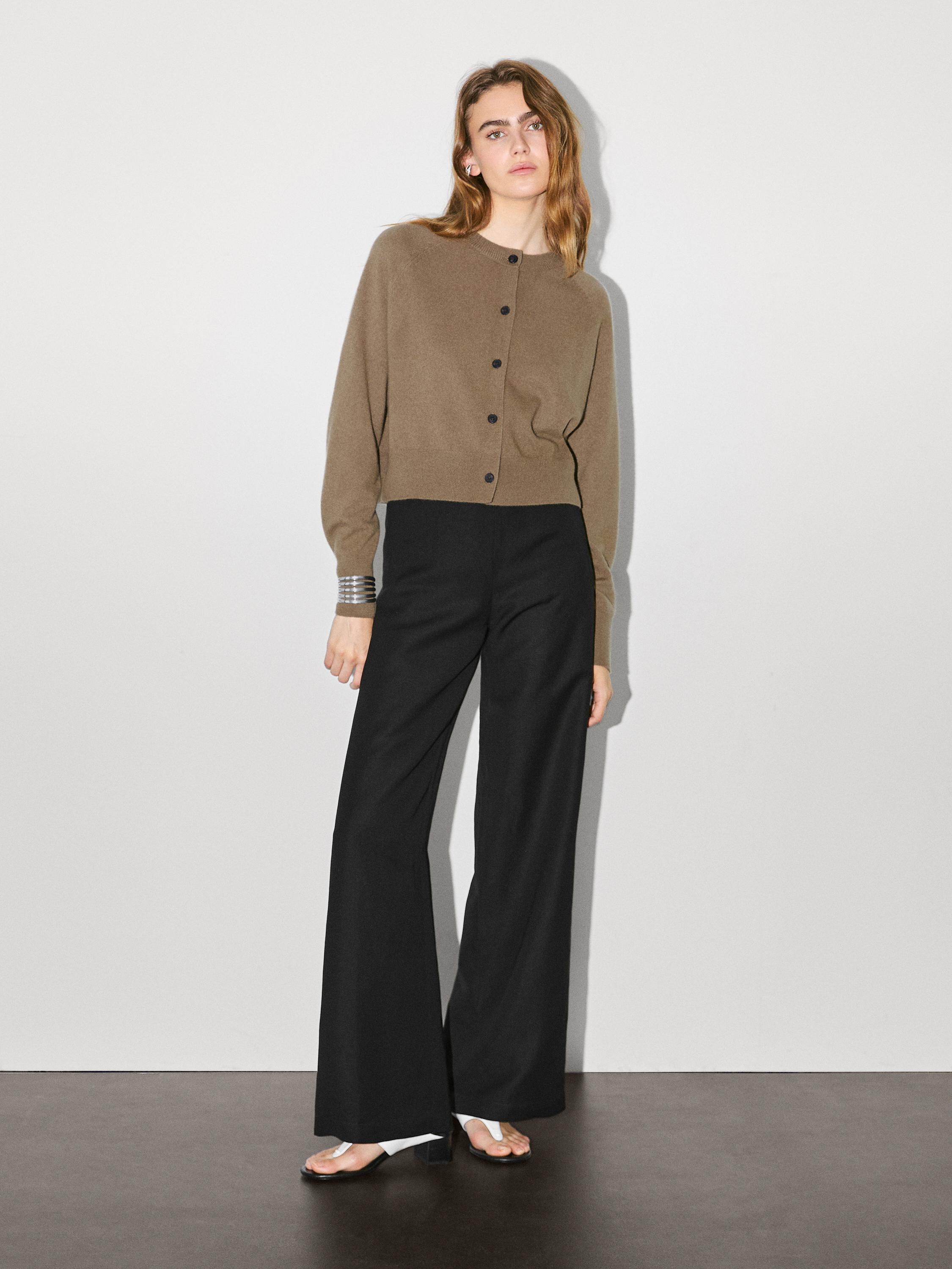 100% cashmere long sleeve cardigan