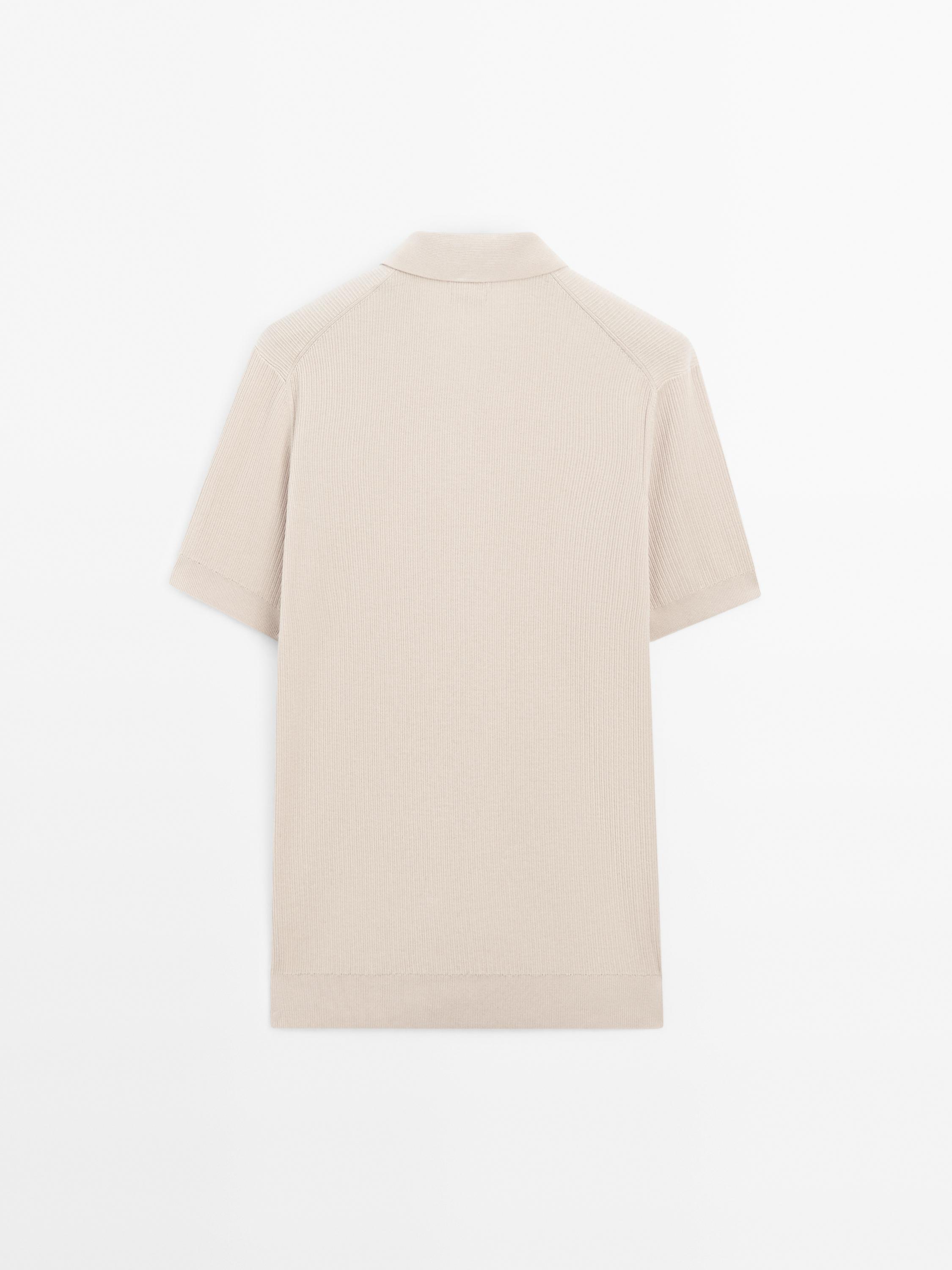 Polo en maille 100 % coton à bord-côte