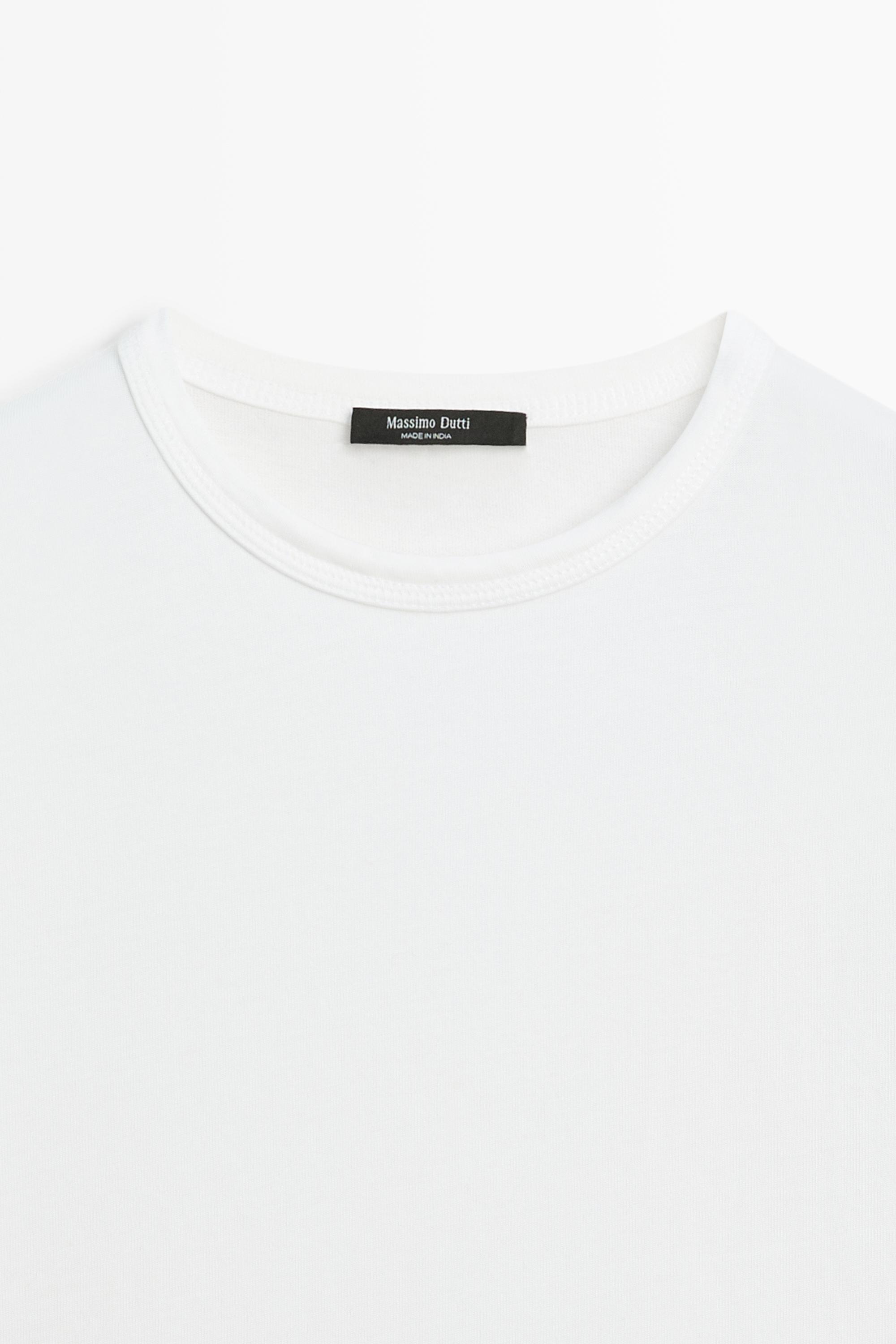 100% cotton short sleeve T-shirt — Off white
