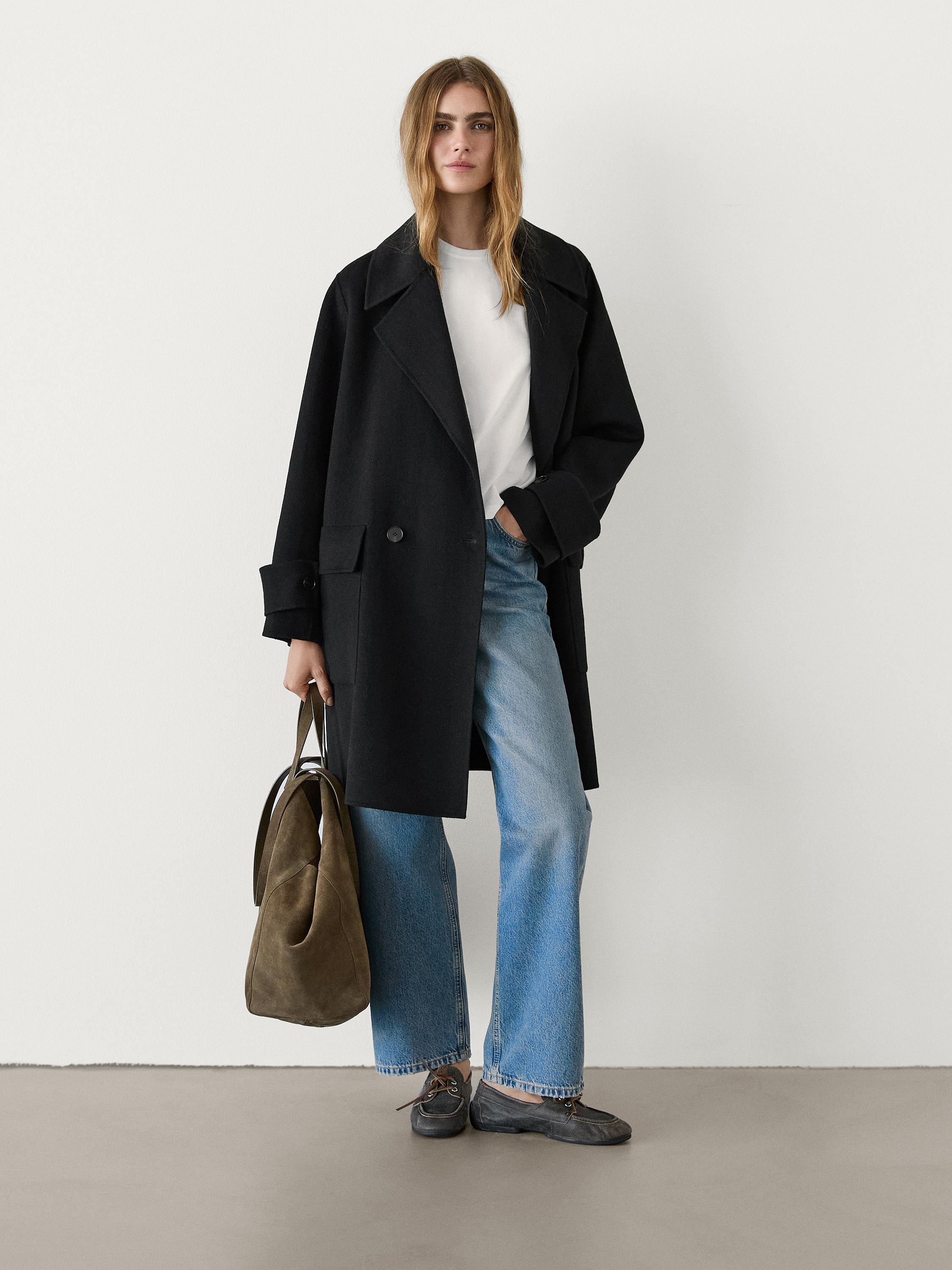 Massimo dutti limited edition reversible wool coat best sale