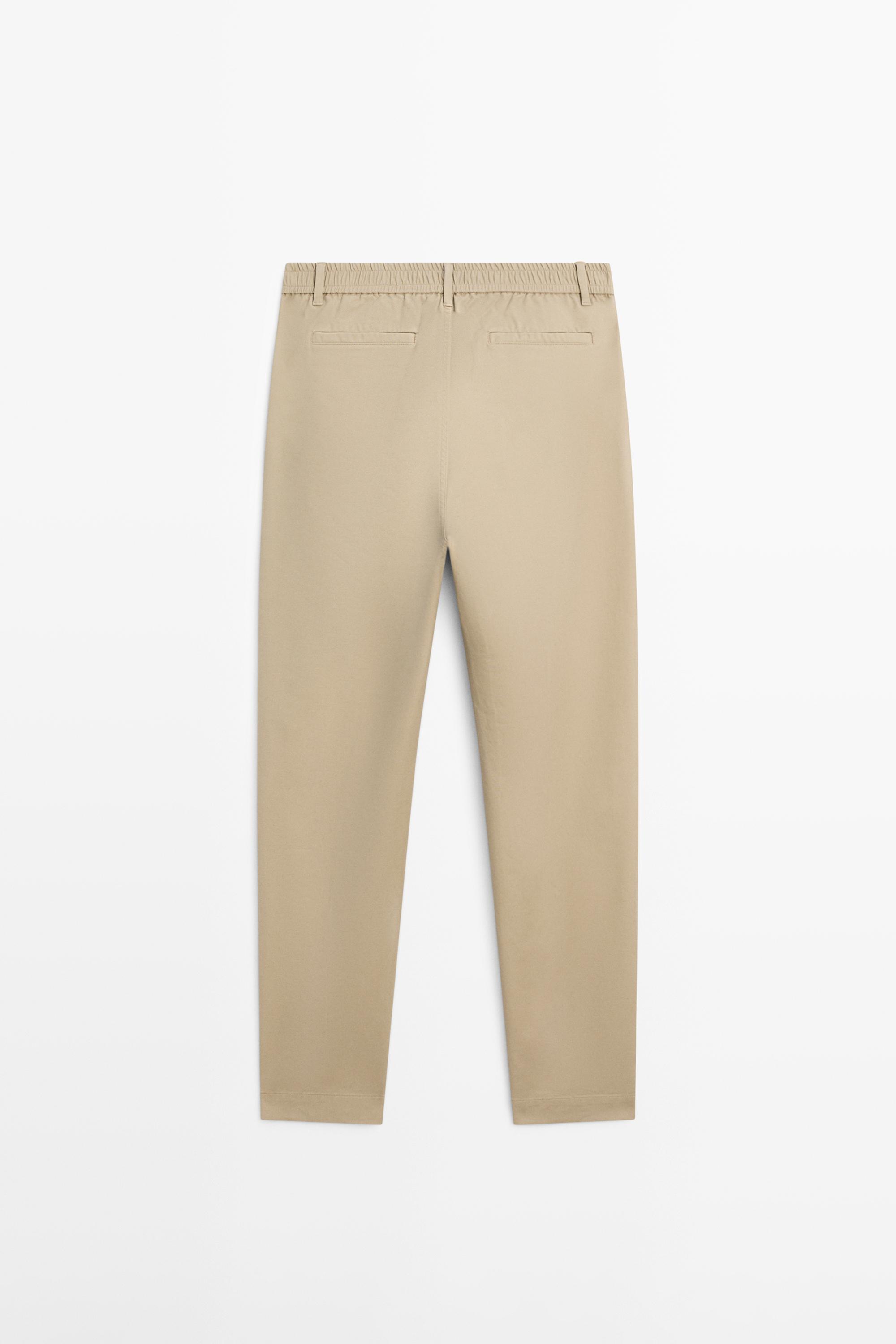 Cotton blend jogger fit trousers — OCHRE