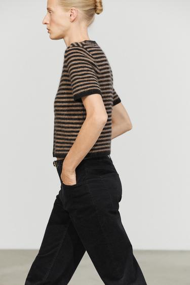 100% wool short sleeve knit cardigan — DARK BLUE 8