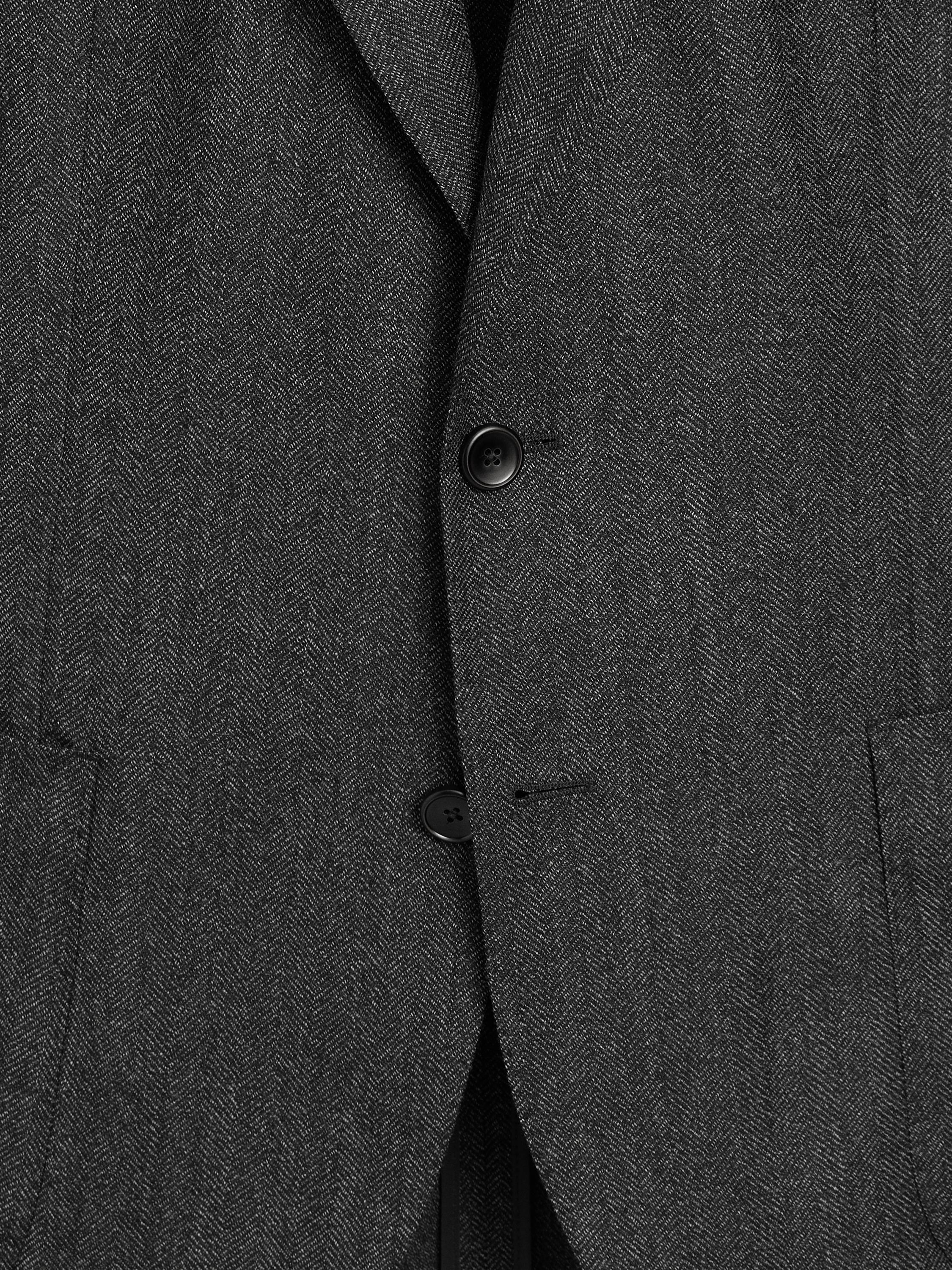 Blazer aus Wollmischgewebe mit Fischgrätenmuster