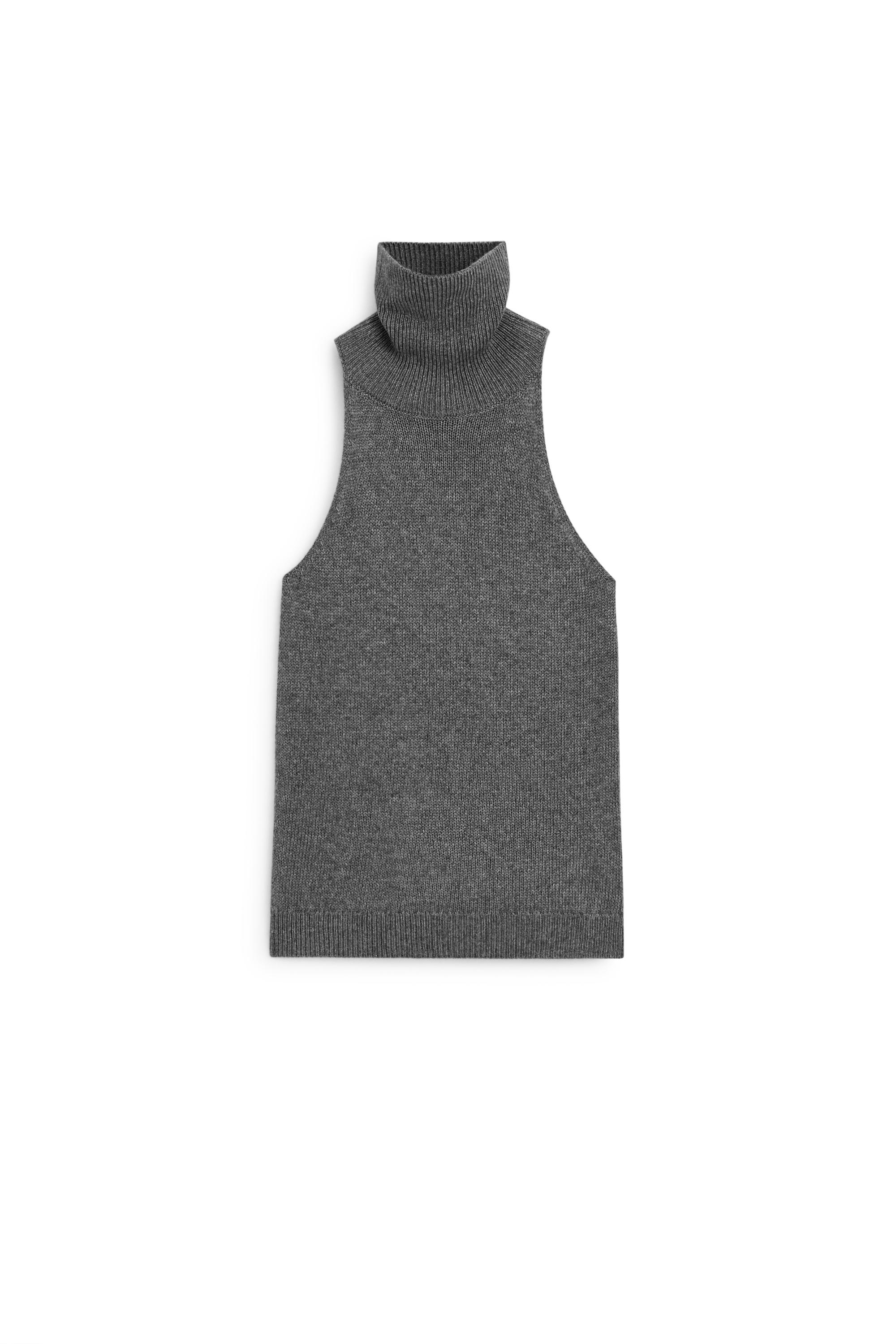 Massimo Dutti Triko halter yaka top görsel 4