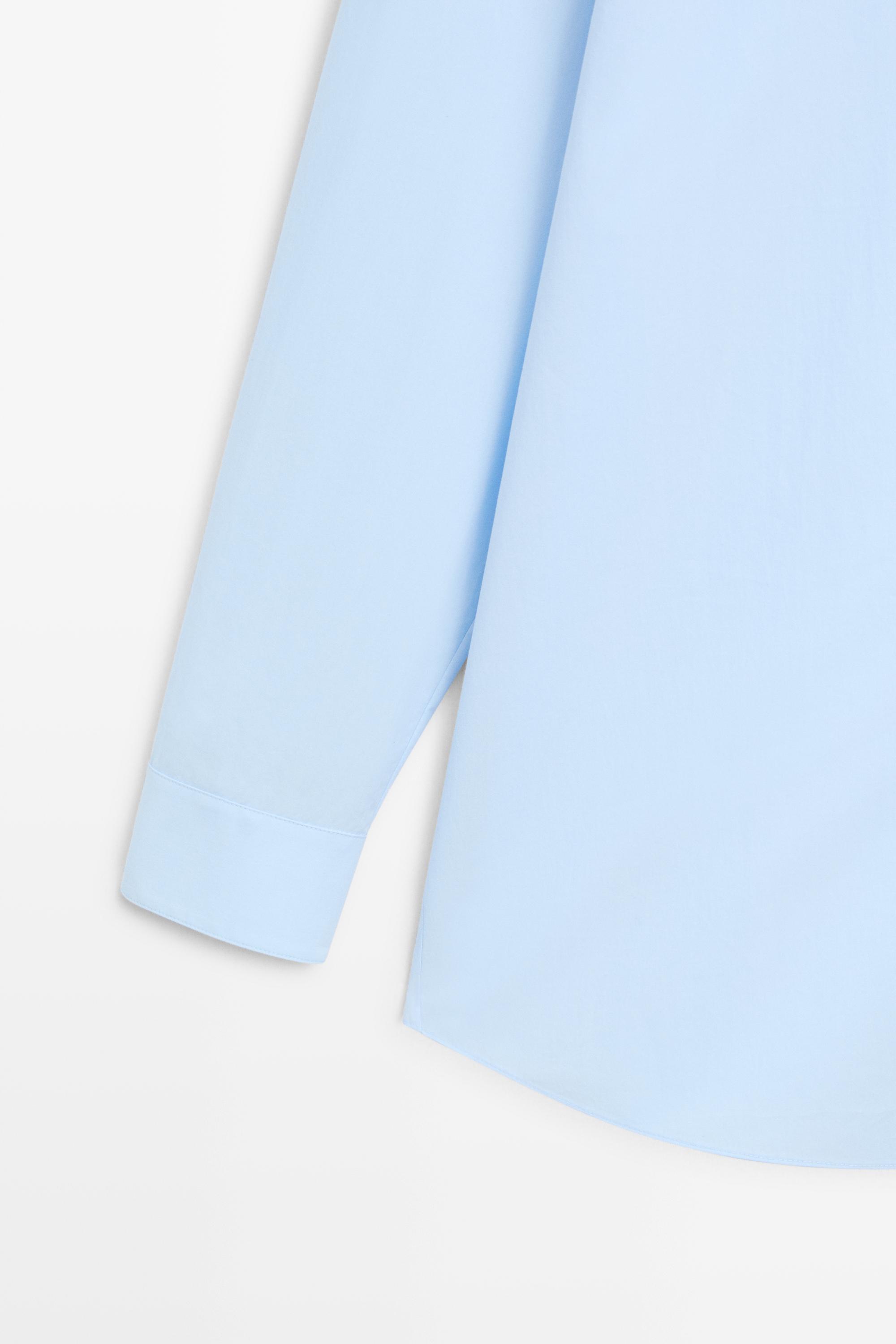100% cotton poplin shirt — SKY BLUE