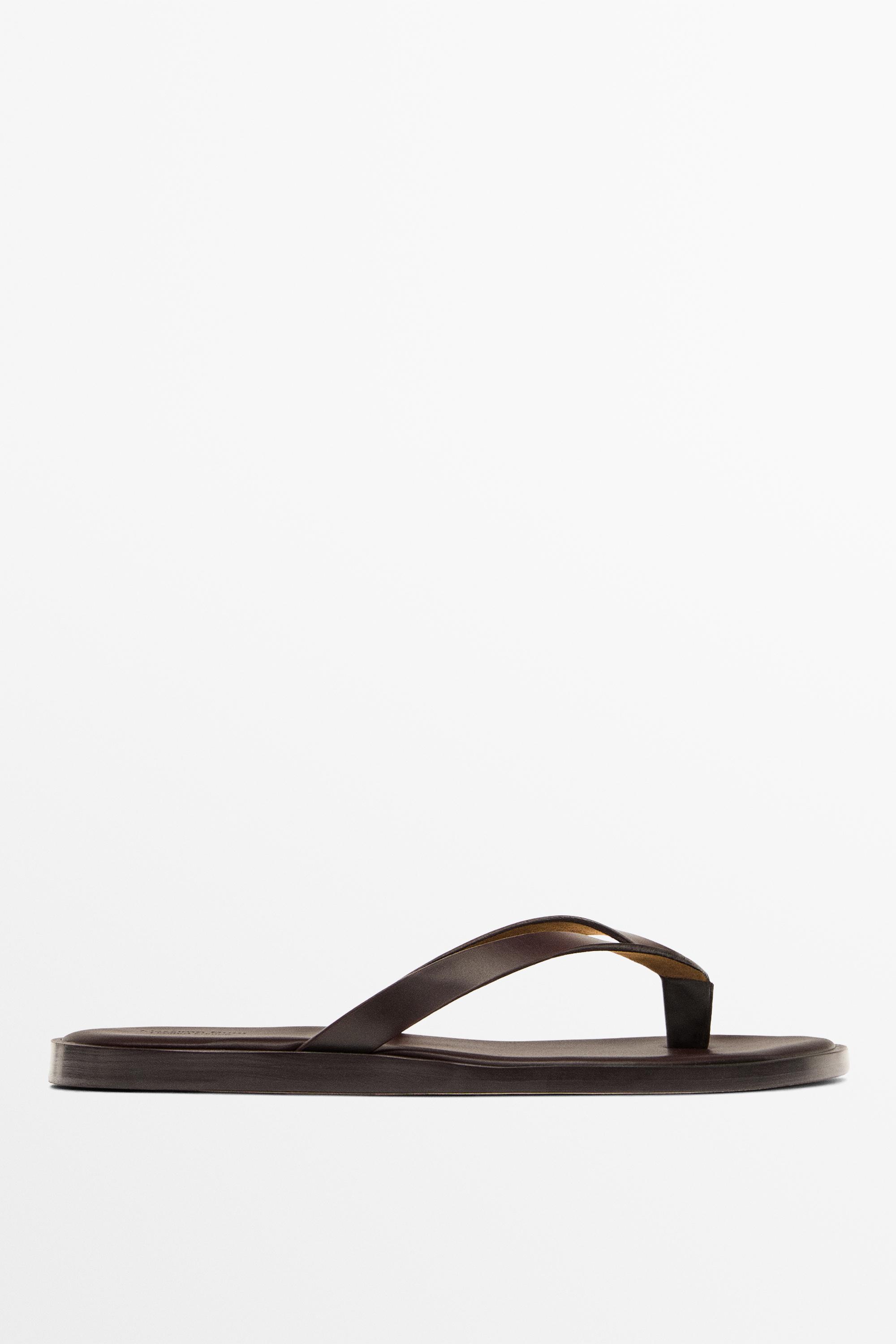 Nappa sandals with toe divider - Limited Edition — BROWN