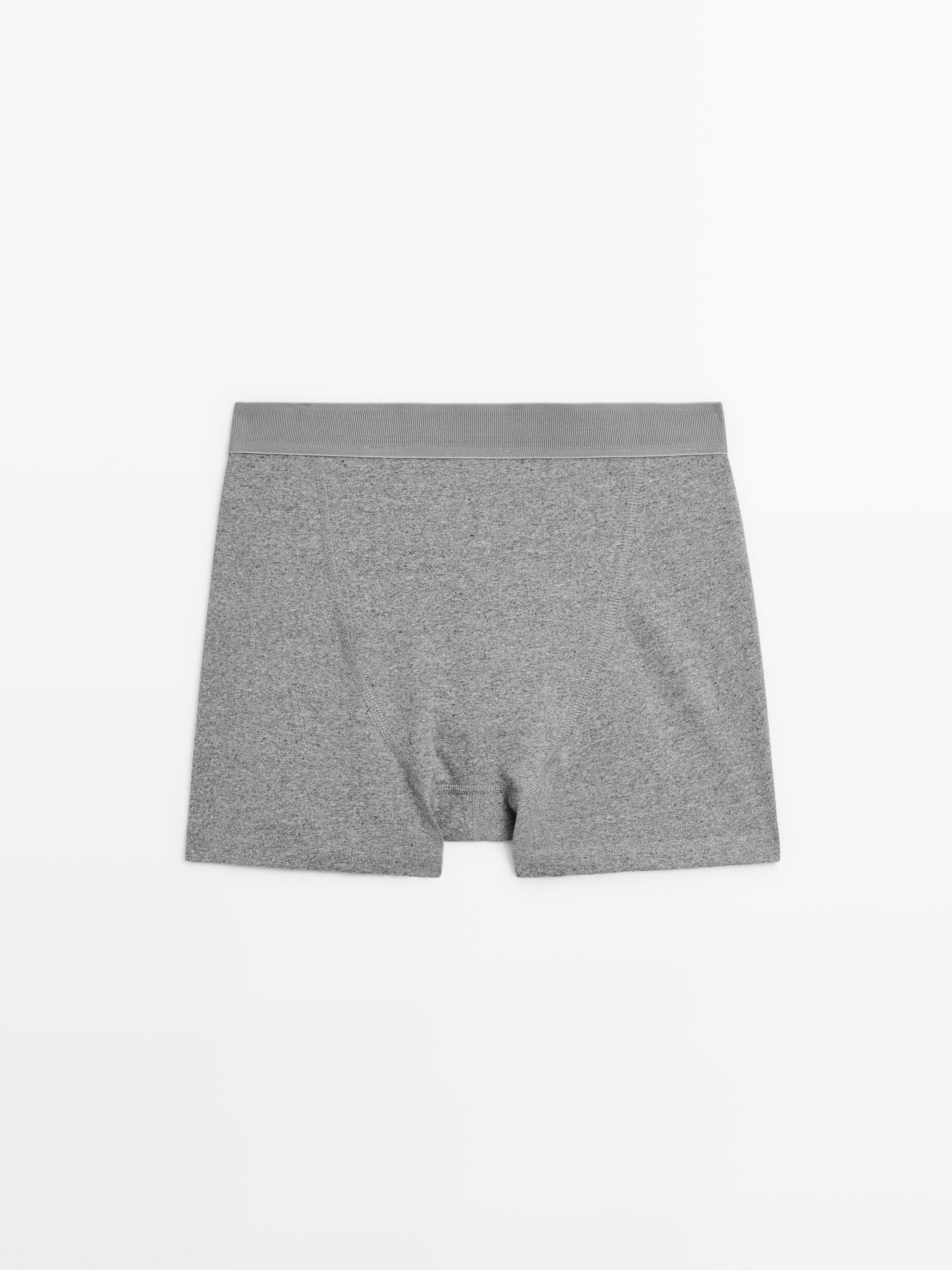 Boxers with logo waistband — GREY MARL