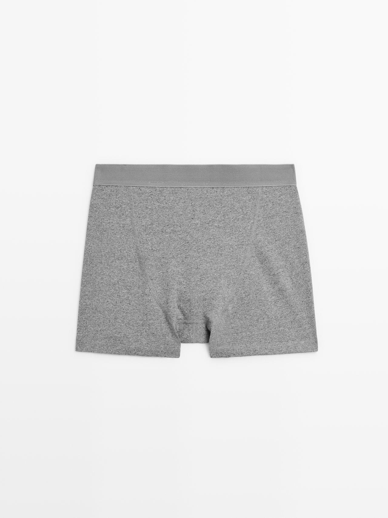 Boxers with logo waistband — GREY MARL
