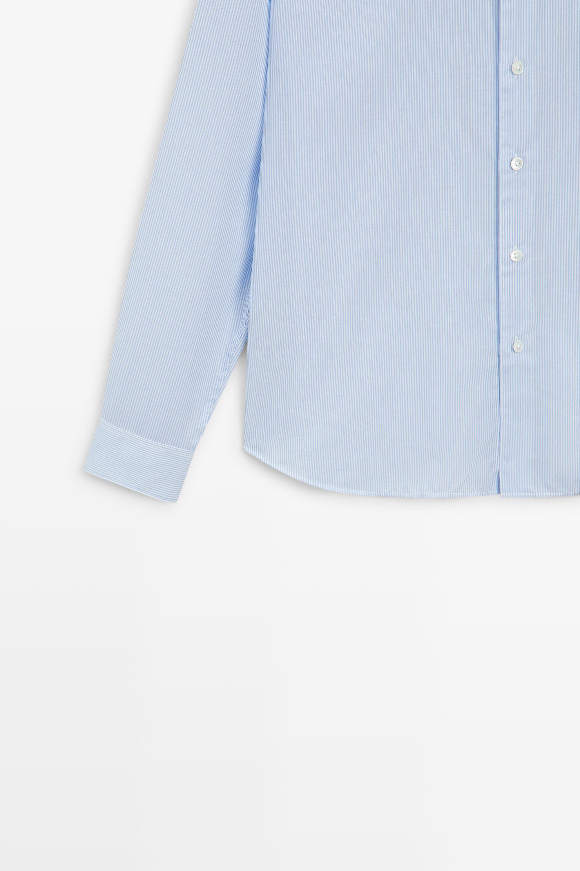 Striped regular fit shirt — SKY BLUE