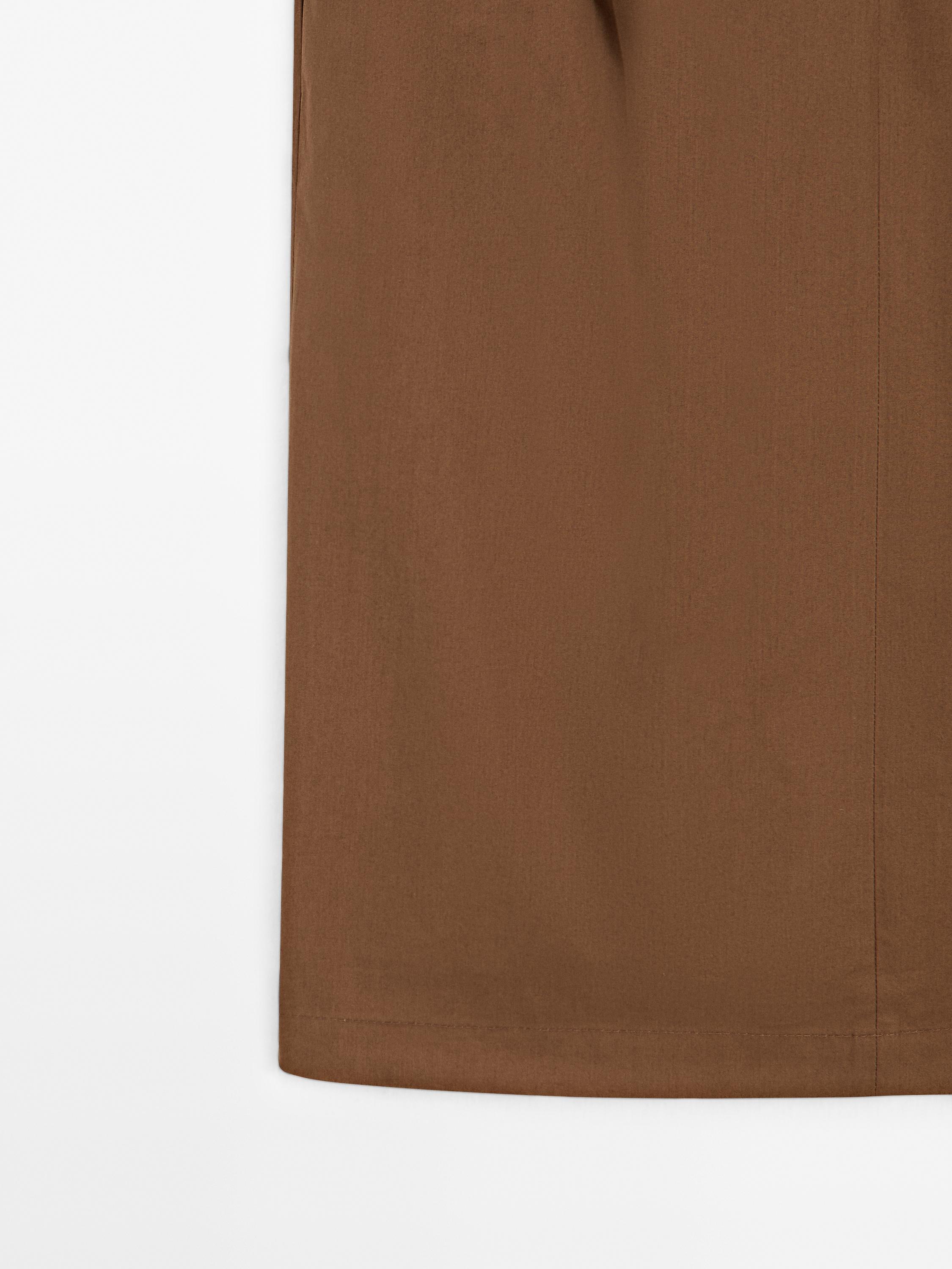 Midi skirt with waist detail