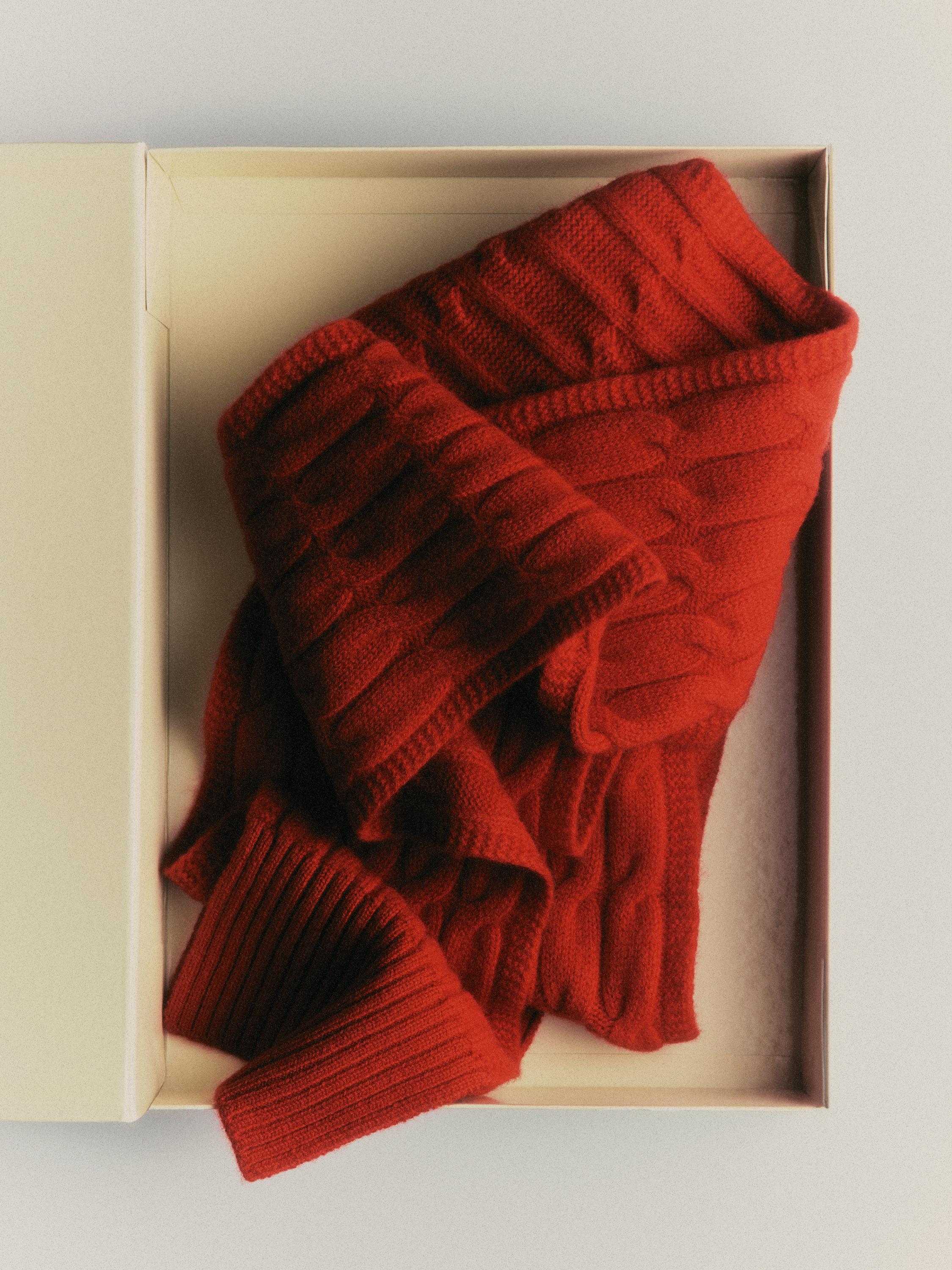 Braided wool blend scarf