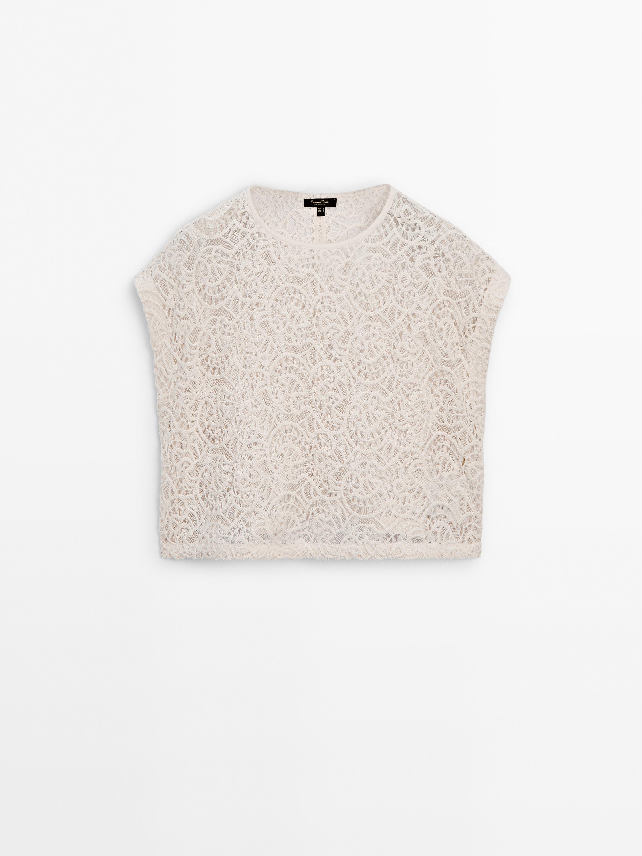 Top crochet bordado