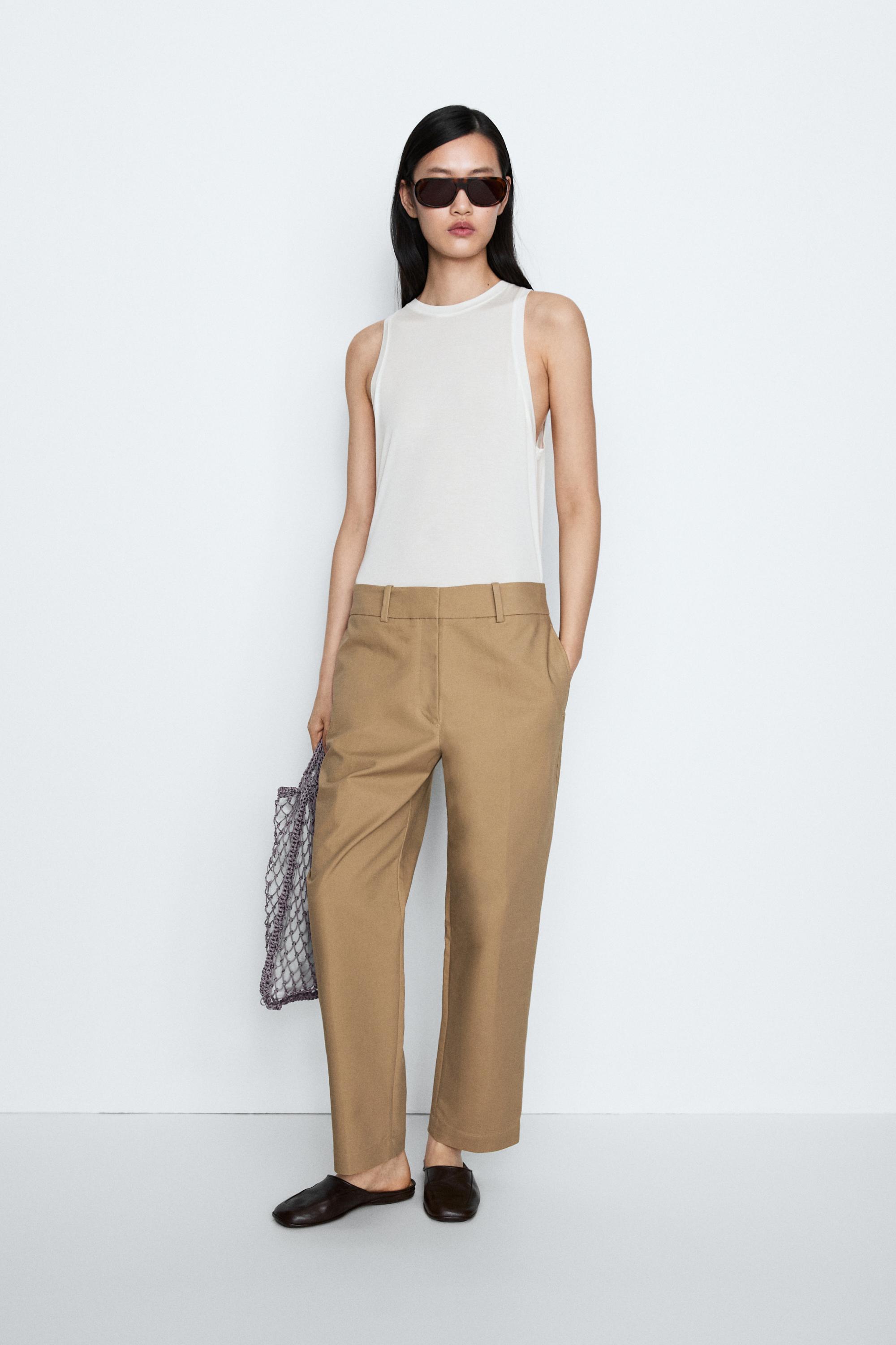 Adjustable tab trousers - STUDIO — CAMEL