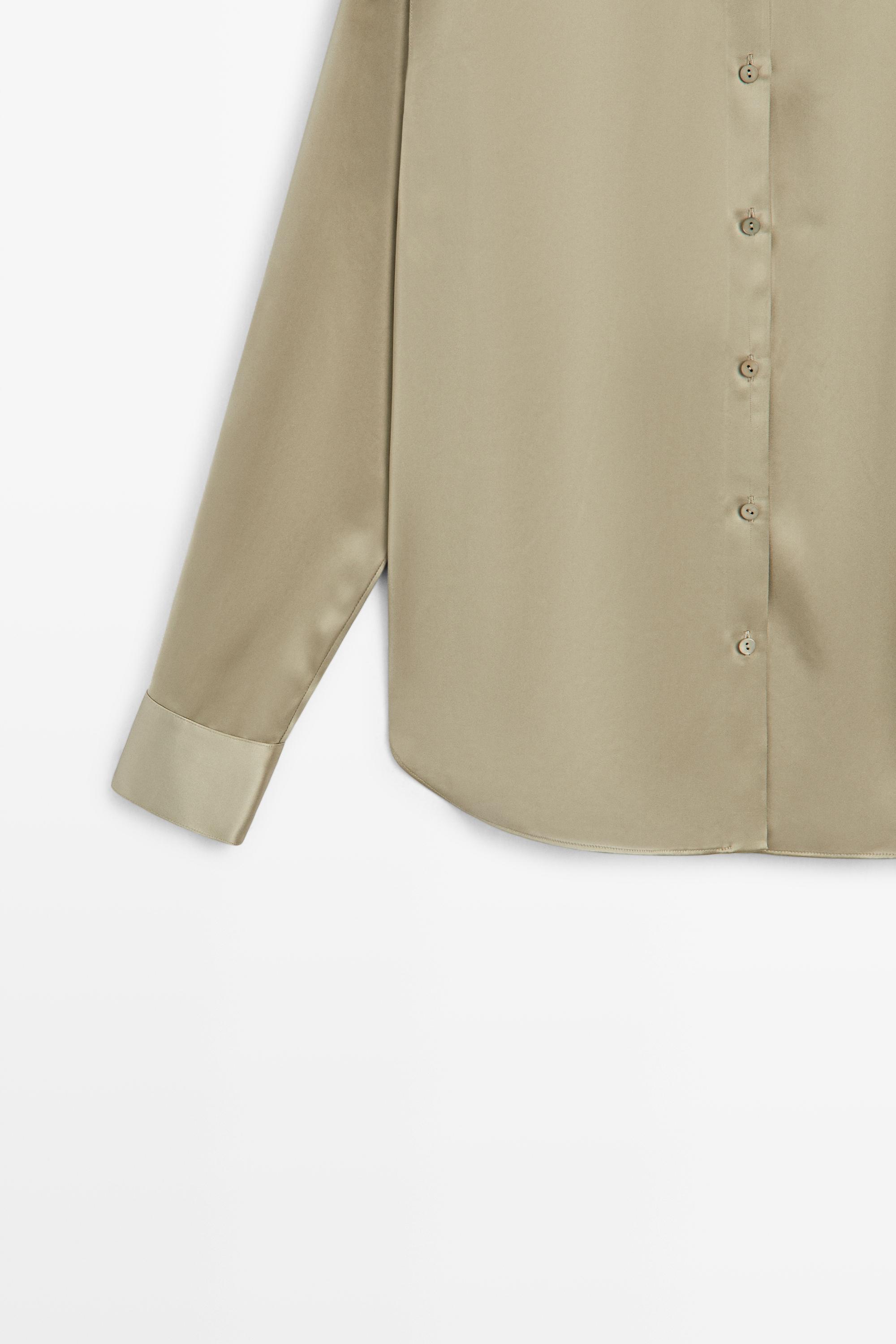 Massimo Dutti Dökümlü saten gömlek