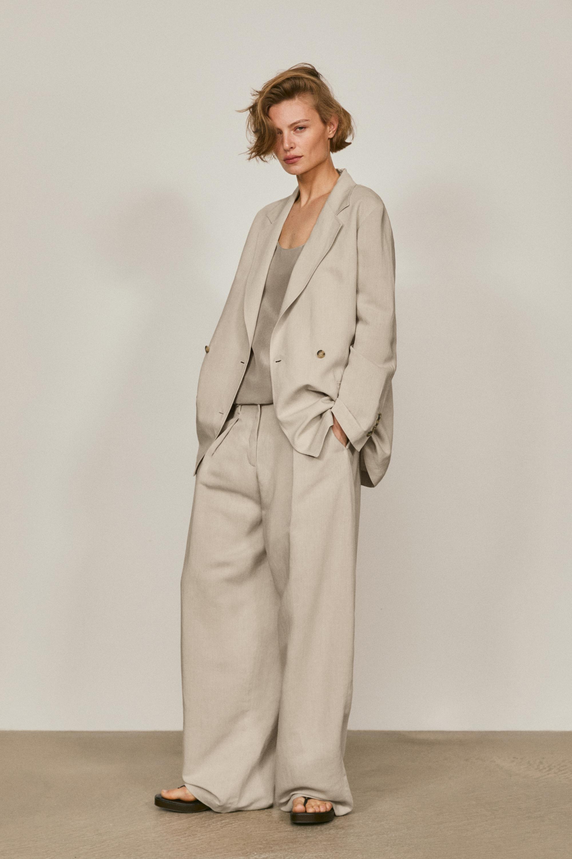 Oversize double-breasted blazer - LIMITED EDITION — SAND