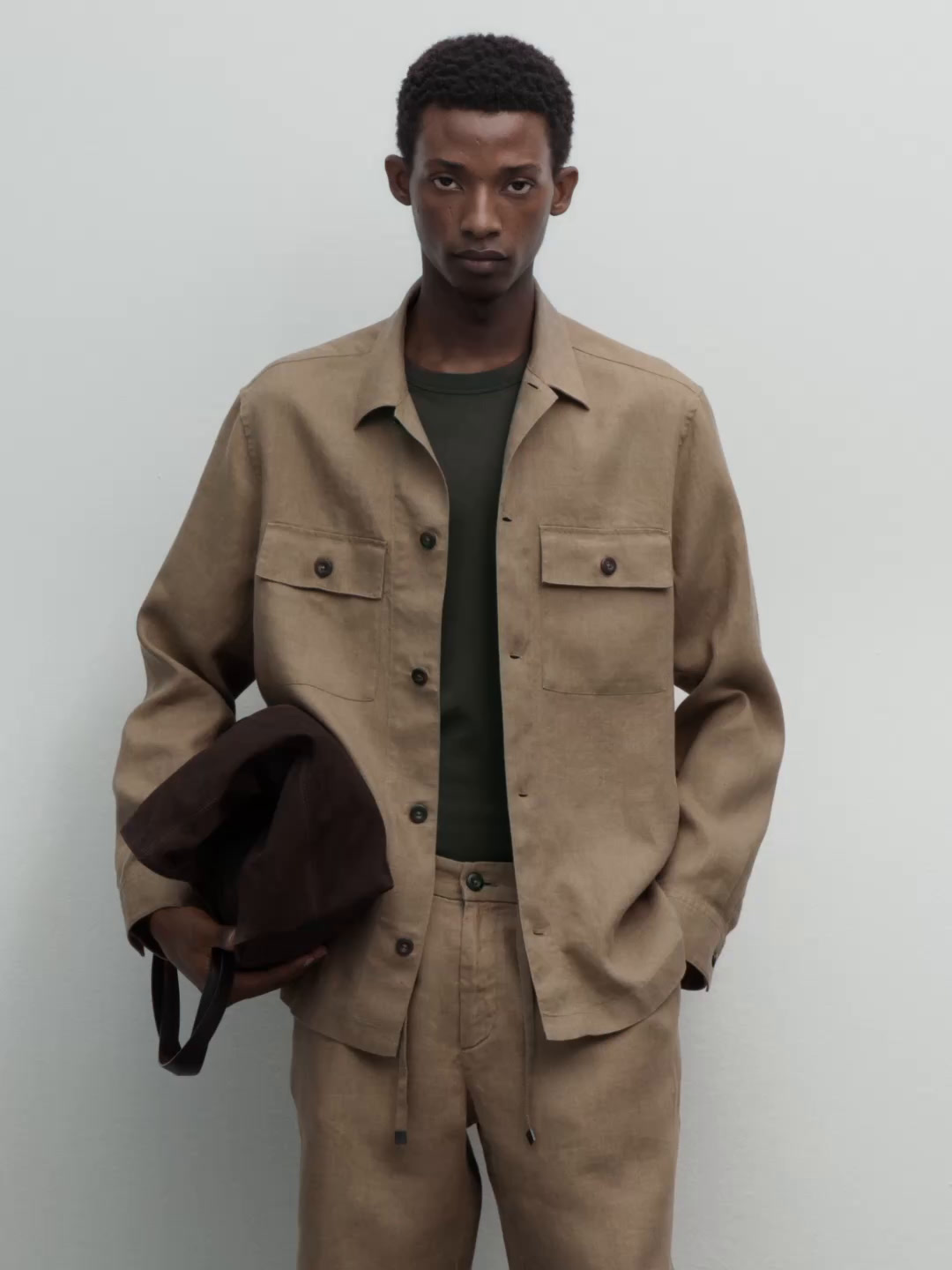 100% linen overshirt