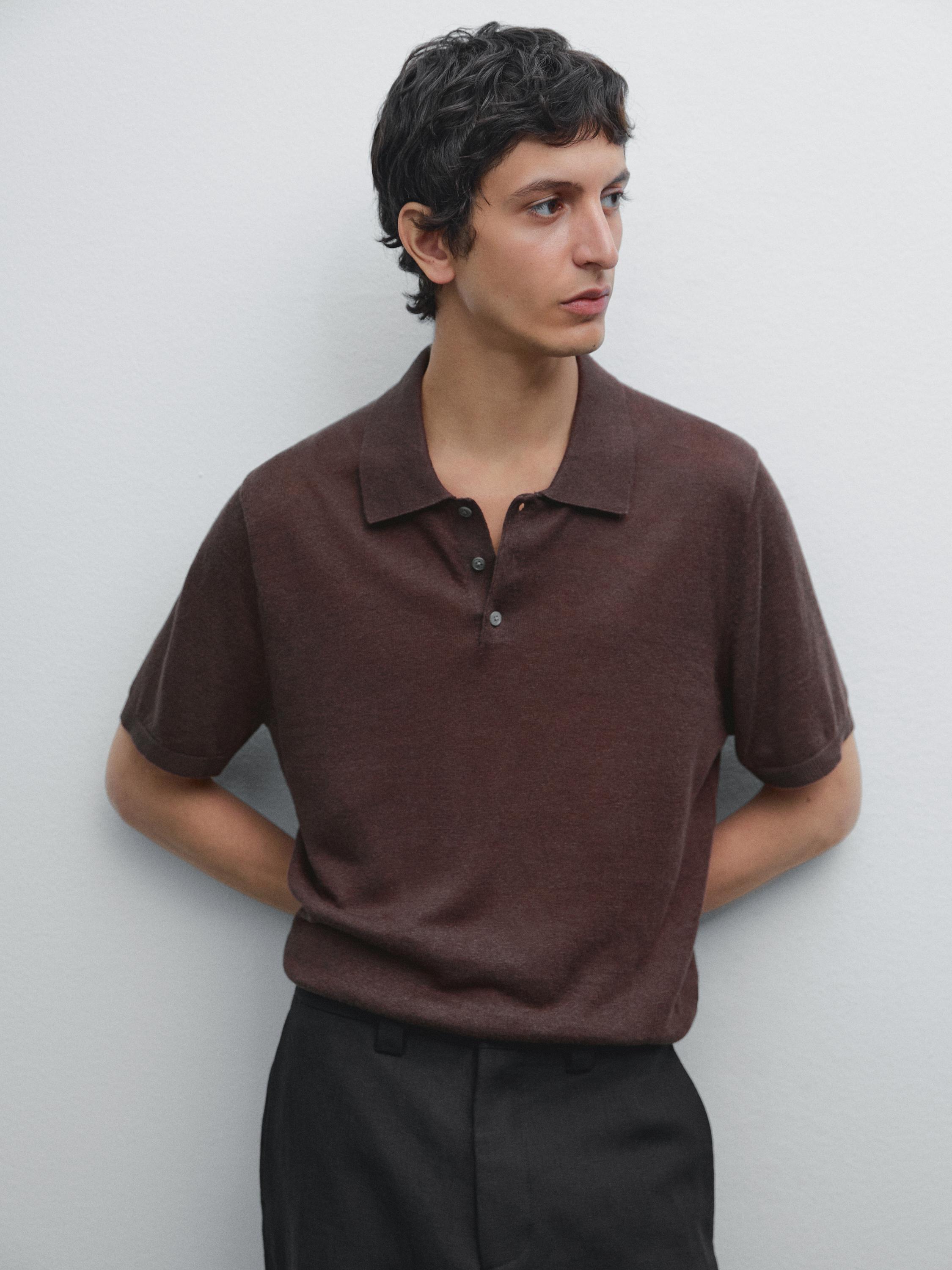 Polo en maille de lin