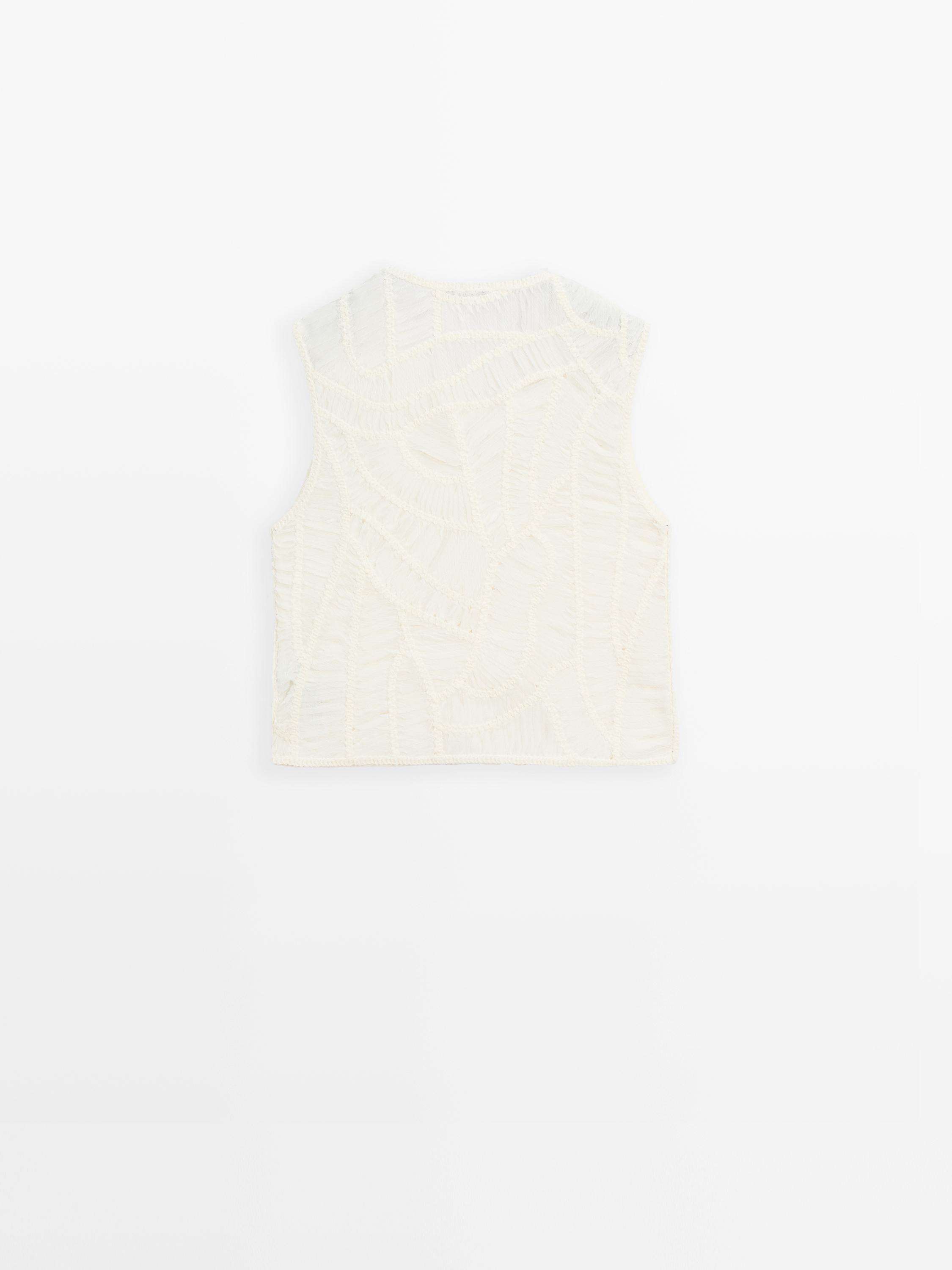 Openwork crochet top