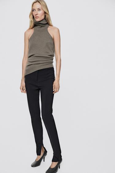 Skinny fit pants with zip hem - LIMITED EDITION — NAVY BLUE 3