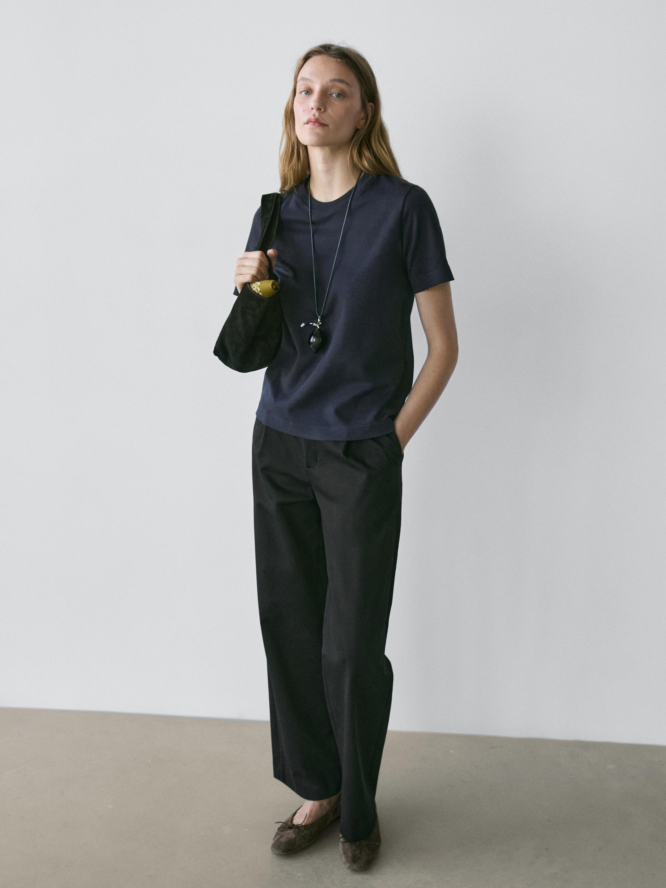 Short sleeve interlock T-shirt — NAVY BLUE