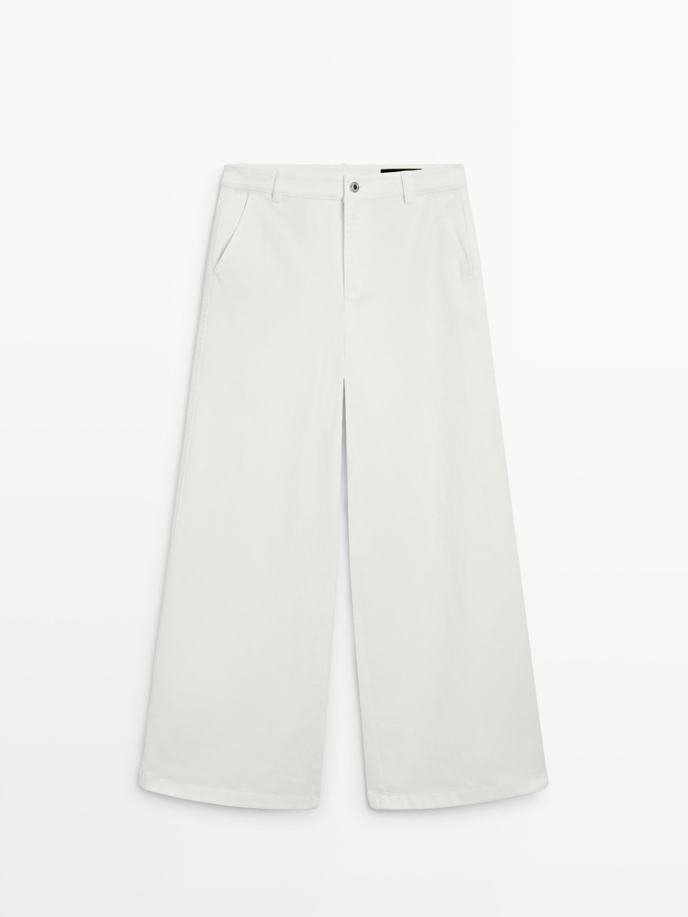 High-waist palazzo jeans